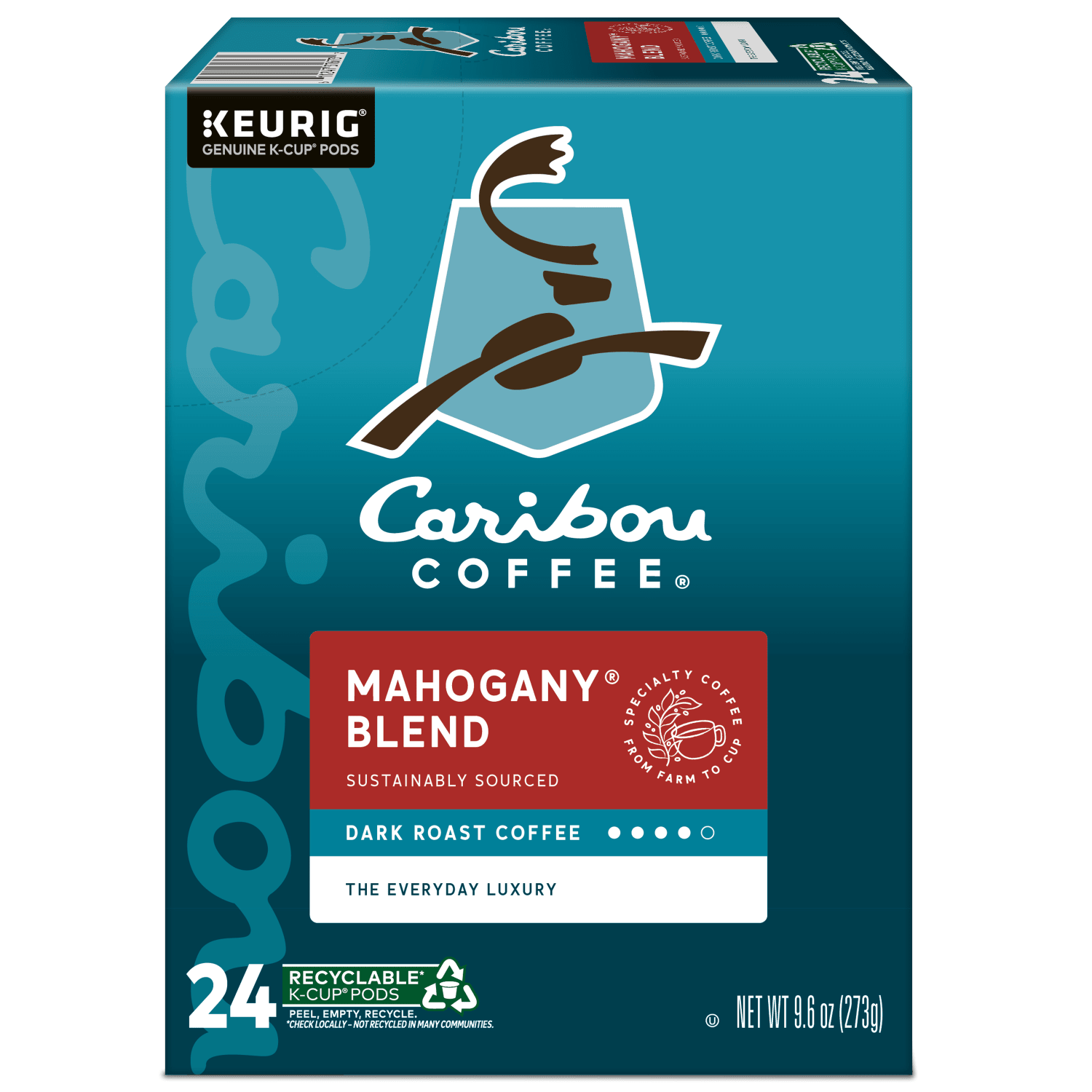 Caribou Coffee Single-Serve Coffee K-Cup Pods, Mahogany, Carton Of 24 - Image 3