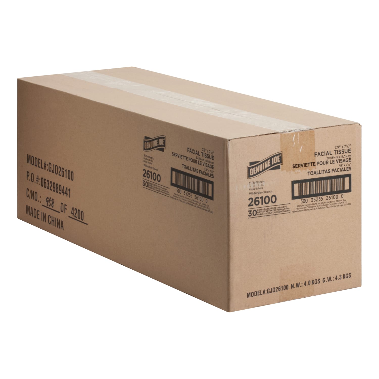 Genuine Joe 2-Ply Facial Tissue, 100 Sheets Per Box, Case Of 30 Boxes - Image 3
