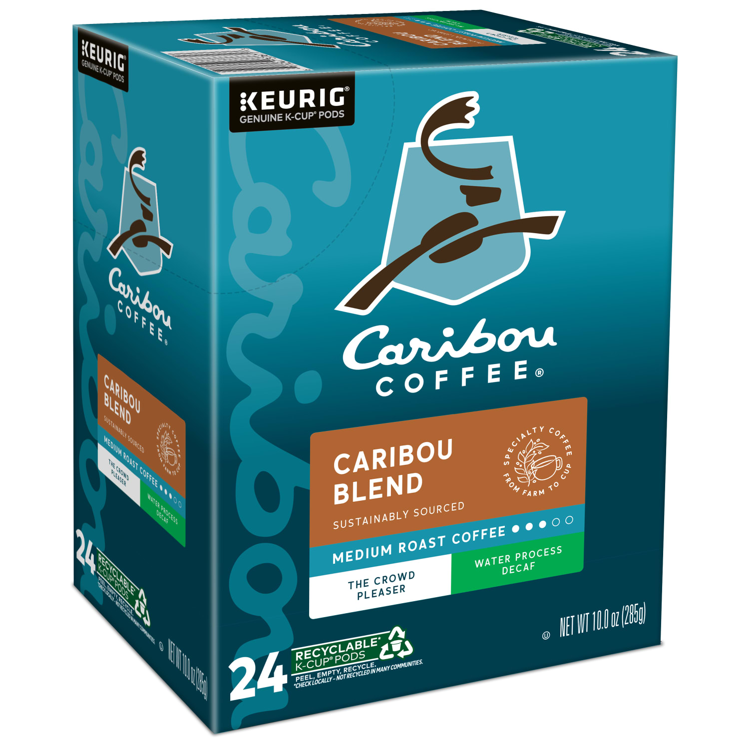 Caribou Coffee Single-Serve Coffee K-Cup Pods, Decaffeinated, Caribou Blend, Carton Of 24 - Image 4