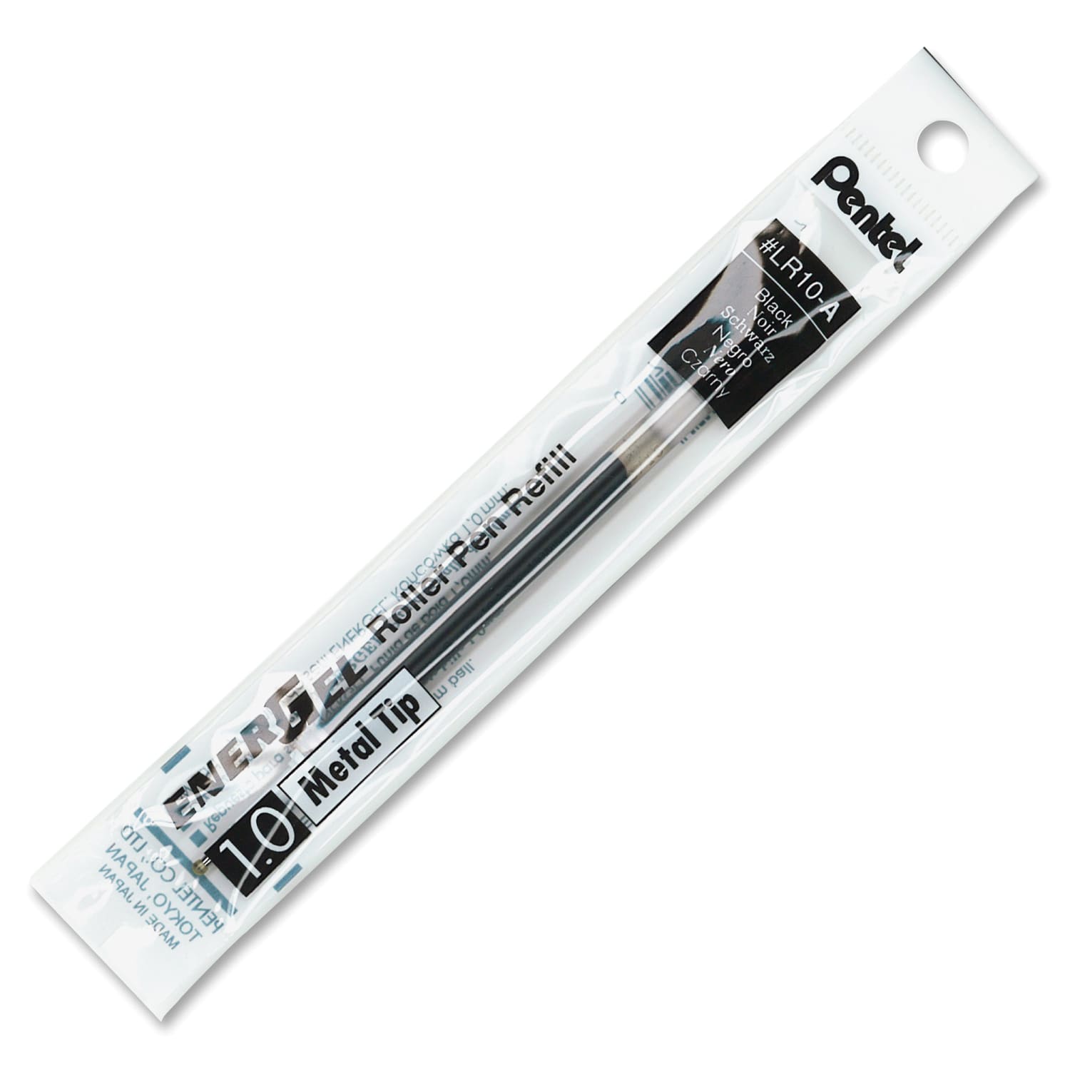 Pentel EnerGel Deluxe Retractable Pen Refill, Bold Point, 1.0 mm, Black