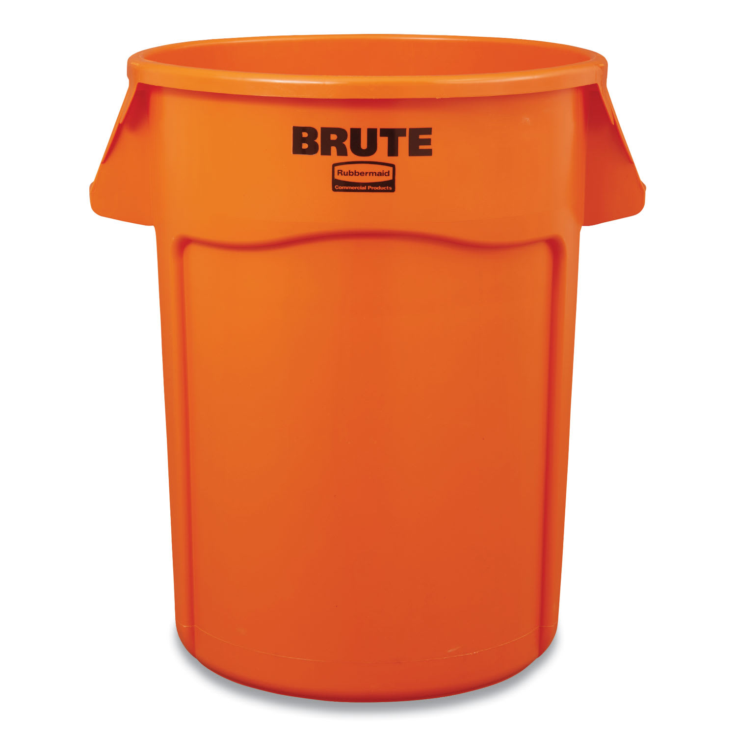Rubbermaid Commercial Brute Round Container, 44 gal, Plastic, Orange
