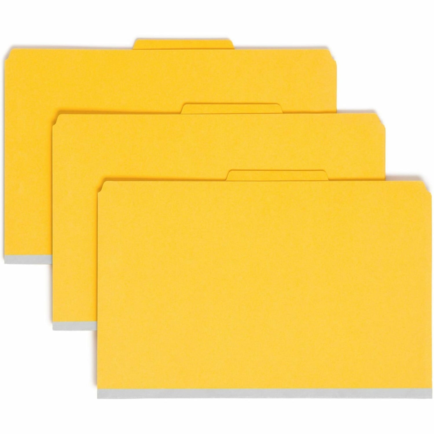Smead Classification Folders, With SafeSHIELD Coated Fasteners, 1 Divider, 2in Expansion, Legal Size, 50% Recycled, Yellow, Box Of 10 - Image 3
