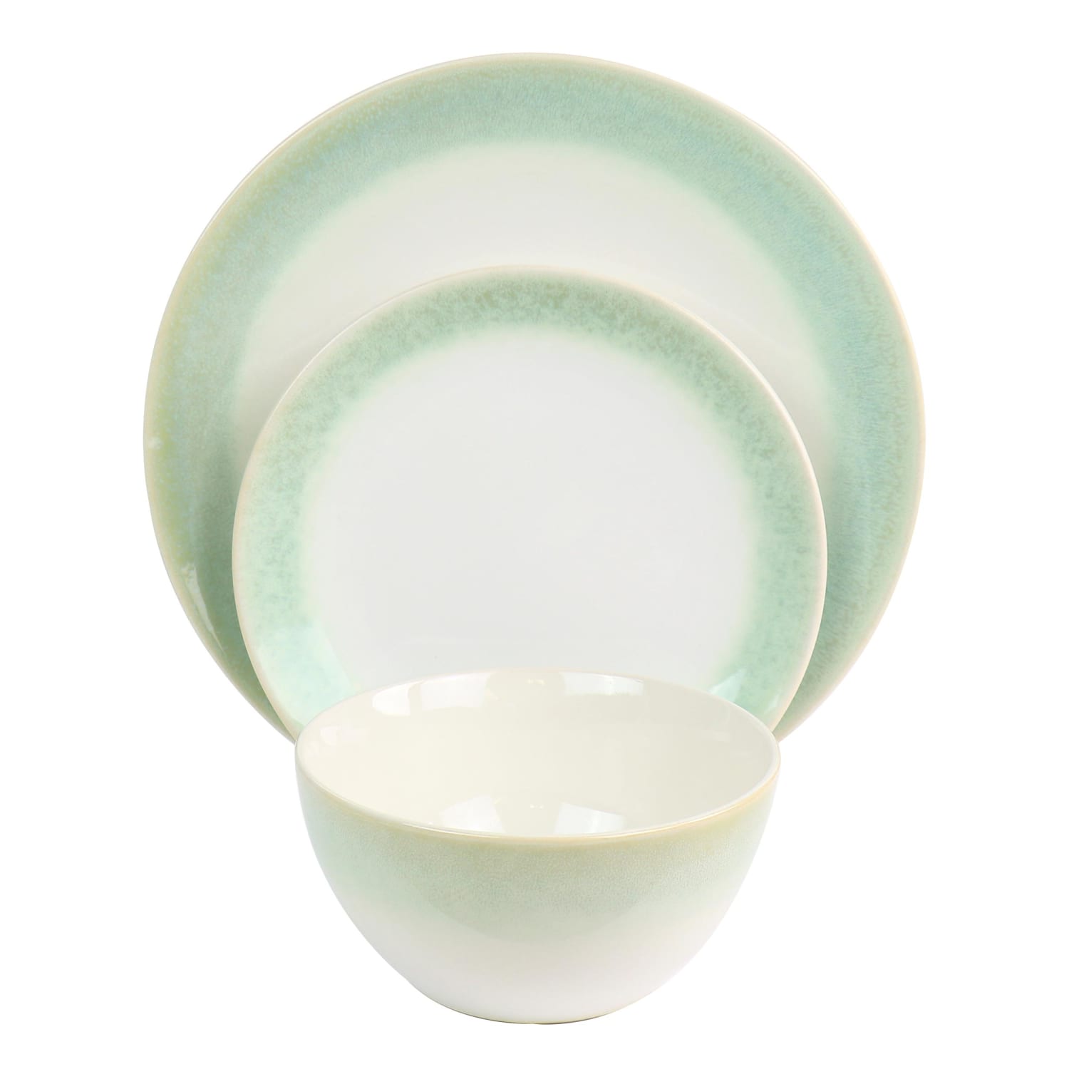 Martha Stewart 12-Piece Perry Street Piece Dinnerware Set, Green - Image 3