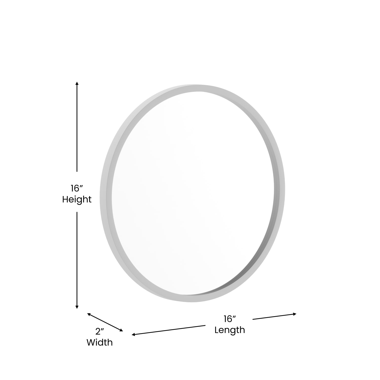 Flash Furniture Julianne Round Metal-Framed Wall Mirror, 16inH x 16inW x 3/4inD, Silver - Image 6