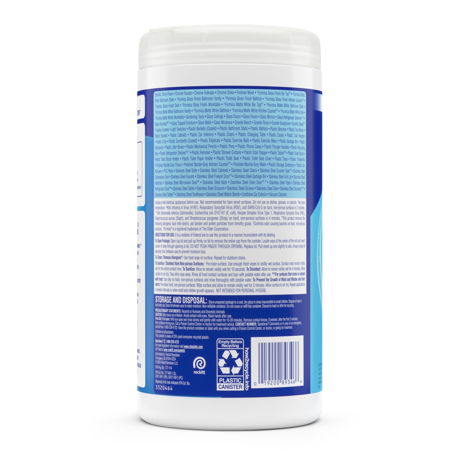 Lysol Disinfecting Wipes, Crisp Linen Scent, 8in x 8in, Canister Of 80 - Image 5