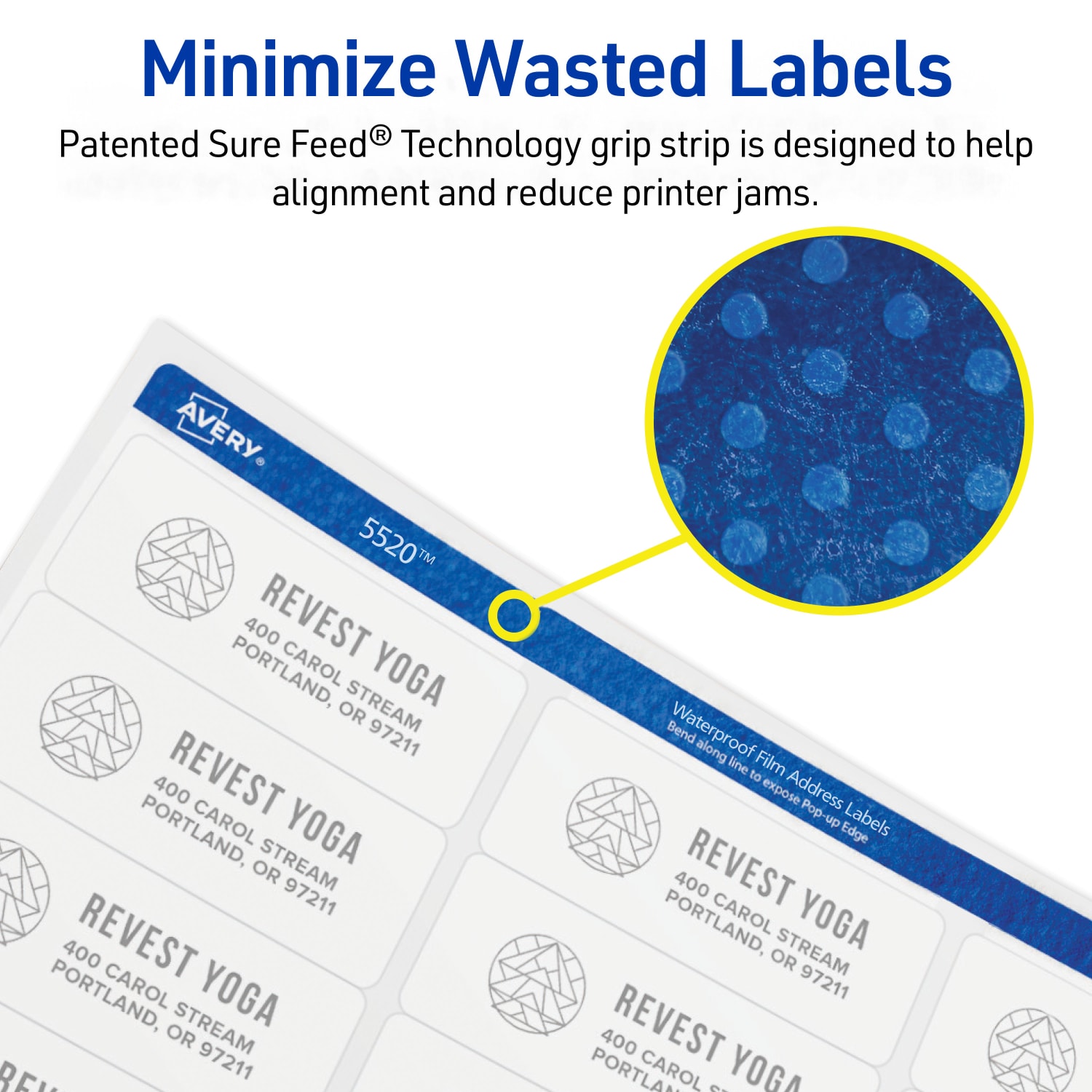 Avery Waterproof Labels With Ultrahold, 05524, Rectanlge, 3-1/3in x 4in, White, 300 Labels For Laser Printers - Image 6