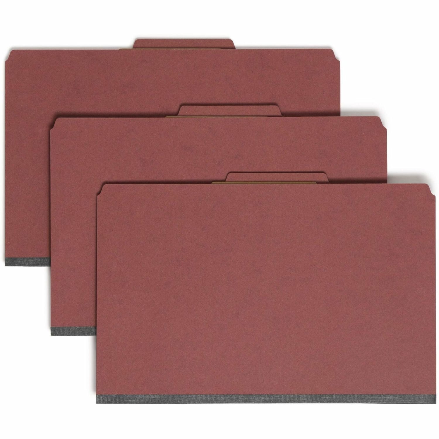Smead Classification Folders, Pressboard With SafeSHIELD Fasteners, 1 Divider, 2in Expansion, Legal Size, 60% Recycled, Red, Box Of 10 - Image 3