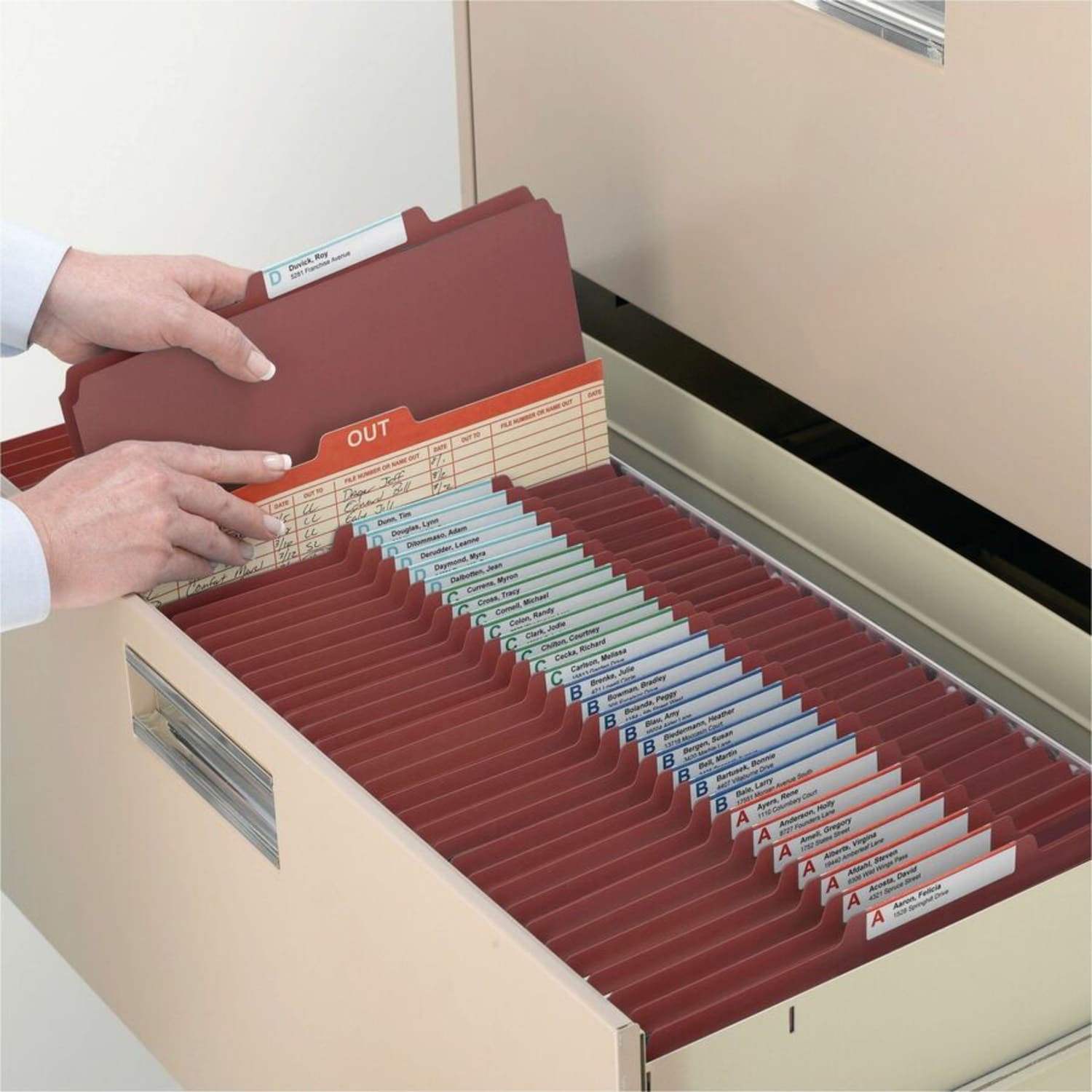 Smead Classification Folders, Pressboard With SafeSHIELD Fasteners, 1 Divider, 2in Expansion, Legal Size, 60% Recycled, Red, Box Of 10 - Image 6