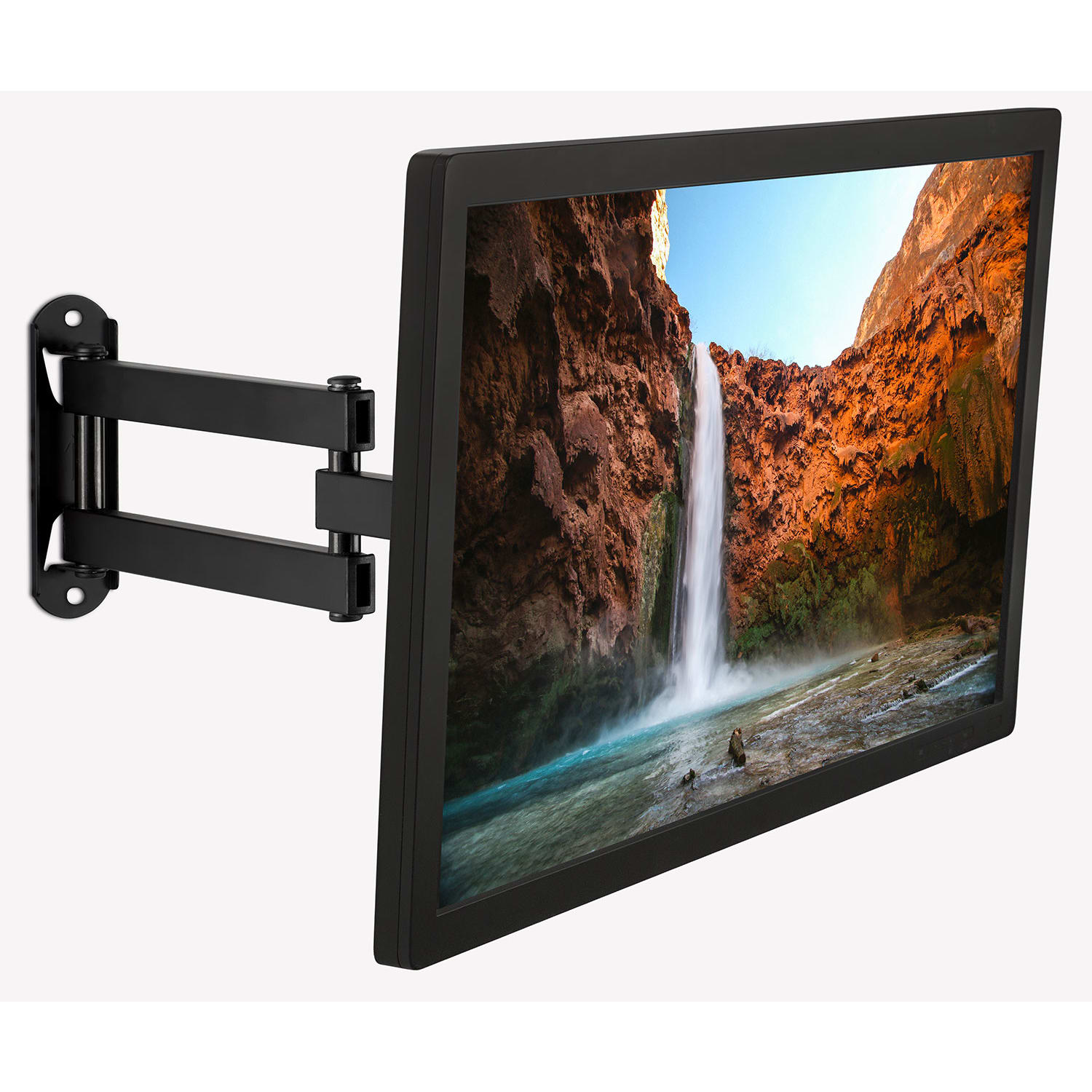 Mount-It! Wall Mount Bracket With Full-Motion Arm For 19 - 42in TVs, 9.2inH x 12.4inW x 2.4inD, Silver - Image 3