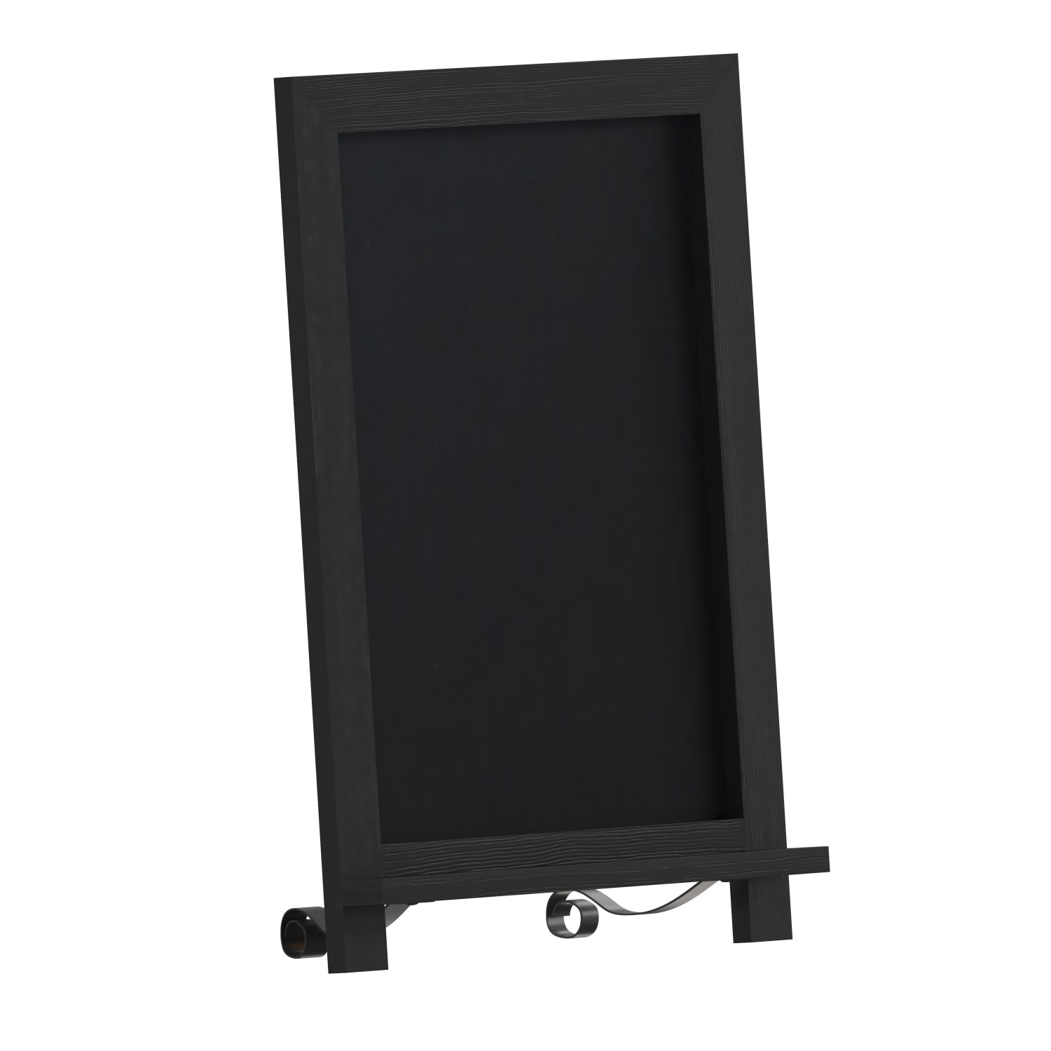 Flash Furniture Canterbury Tabletop Magnetic Chalkboard Sign With Scrolled Legs, Porcelain Steel, 17inH x 12inW x 1-7/8inD, Black Wood Frame - Image 3