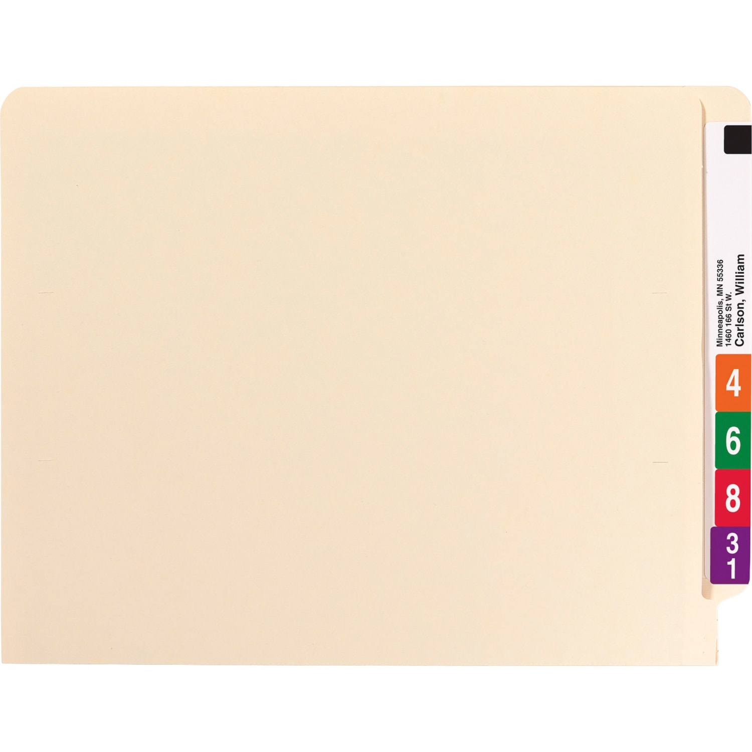 Smead End-Tab Folders With 2 Fasteners, Straight Cut, Letter Size, Manila, Box Of 50 - Image 6