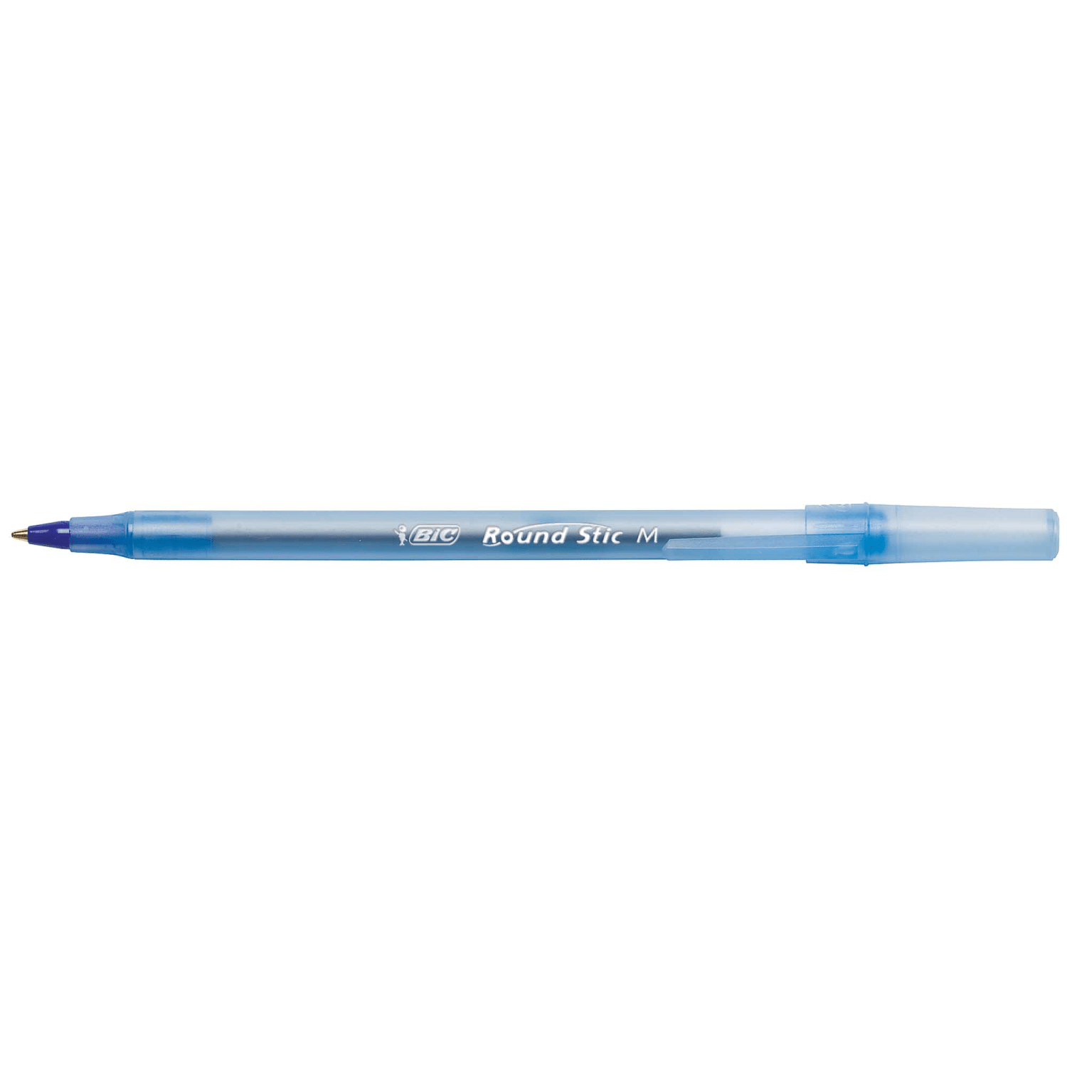 BIC Round Stic Xtra Life Ballpoint Pens, Medium Point, 1.0 mm, Translucent Barrel, Blue Ink, Pack Of 36 Pens - Image 3