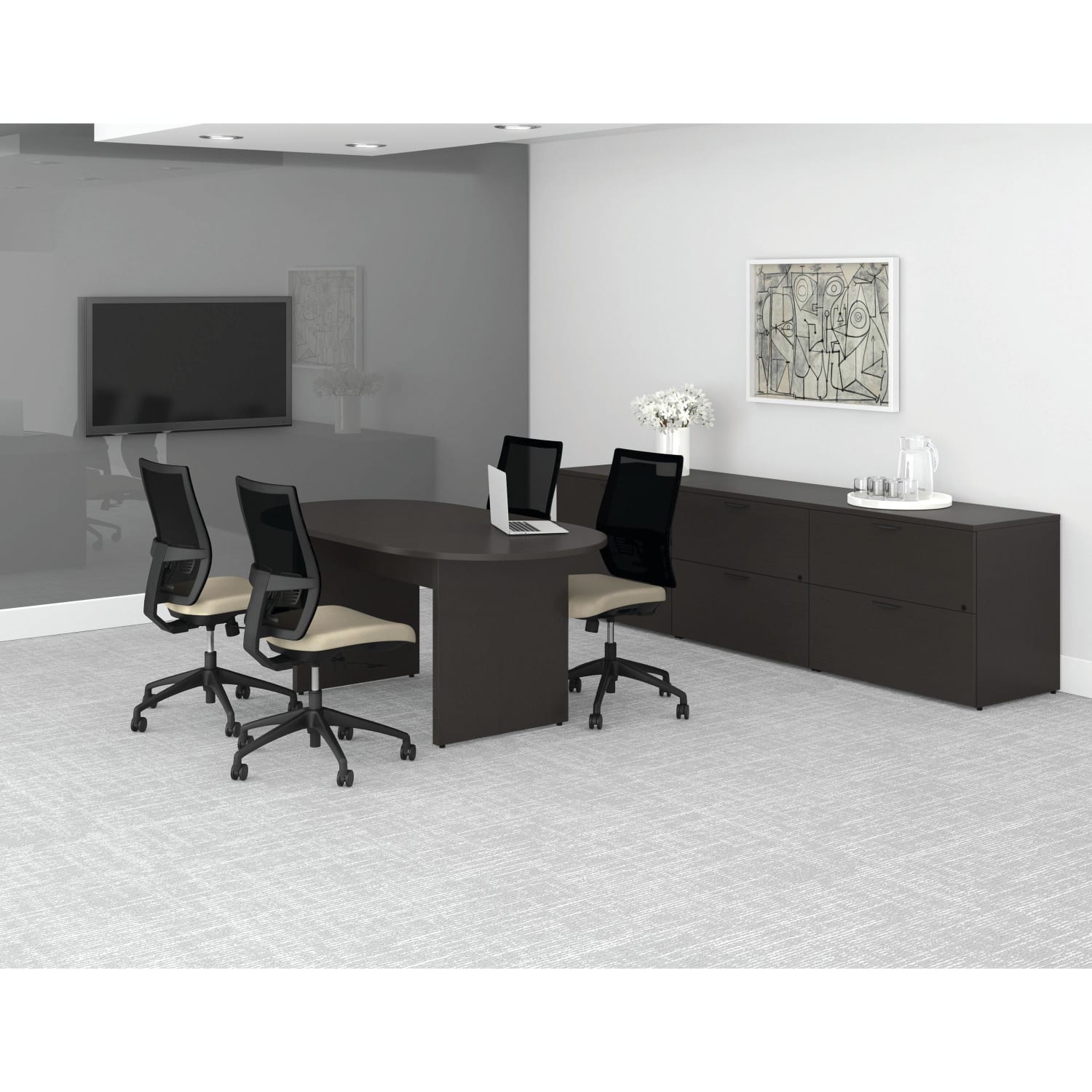 Lorell Prominence 2.0 48inW Right Desk Return, Espresso - Image 4