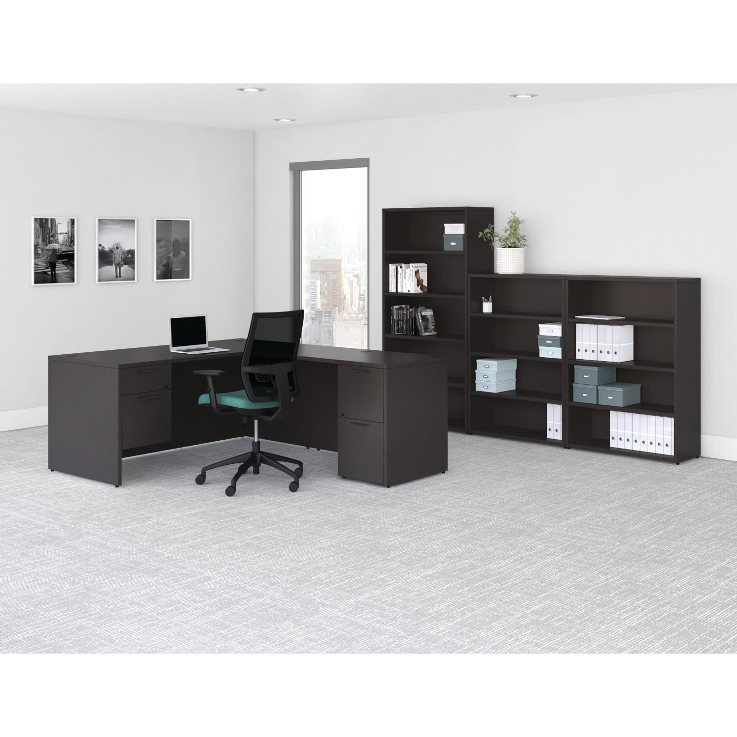Lorell Prominence 2.0 48inW Right Desk Return, Espresso - Image 5