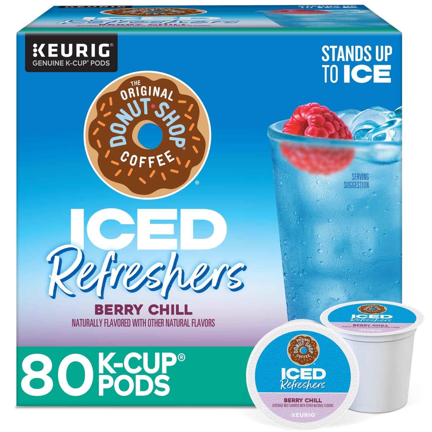 The Original Donut Shop Iced Refreshers Keurig Single Serve K-Cup Pods, Berry Chill, 20 Pods Per Pack, Case Of 4 Packs - Image 3