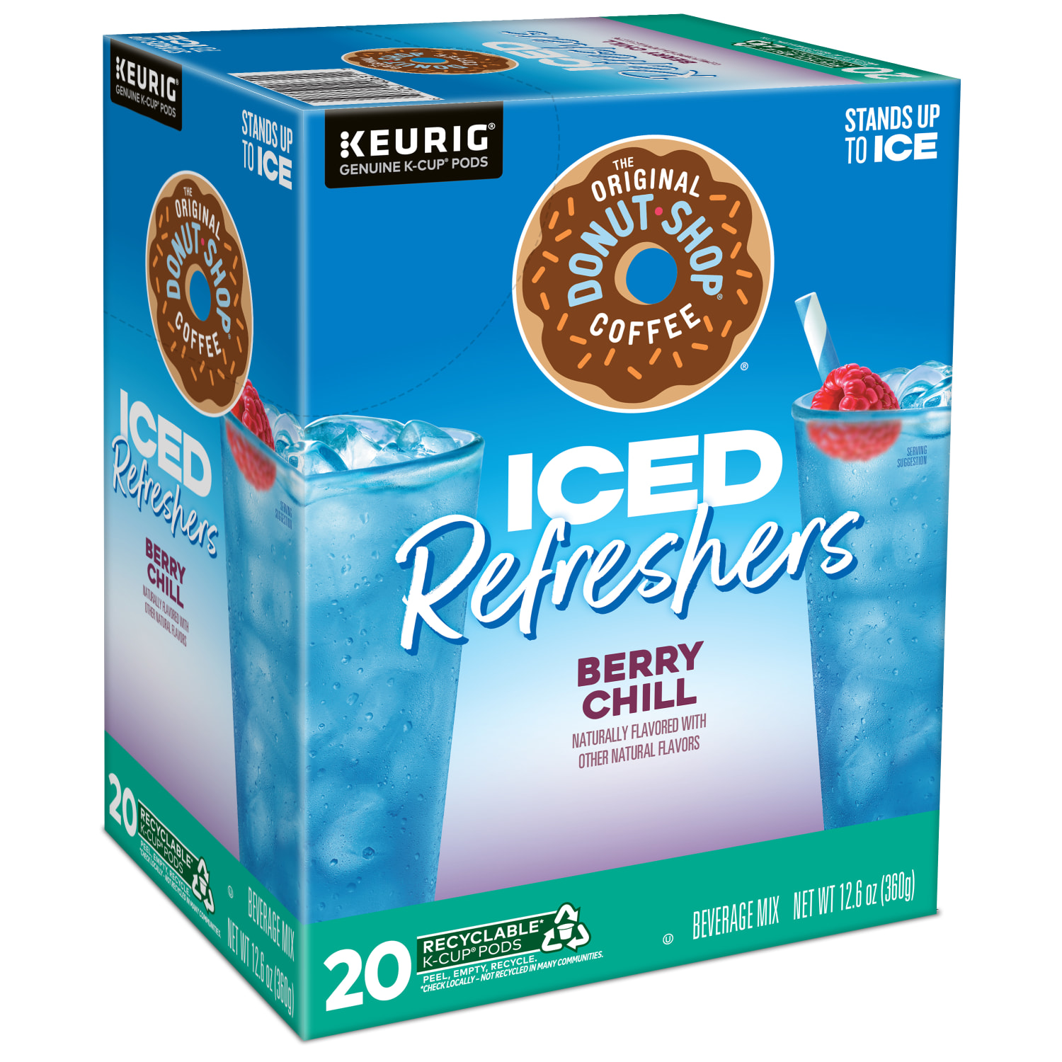 The Original Donut Shop Iced Refreshers Keurig Single Serve K-Cup Pods, Berry Chill, 20 Pods Per Pack, Case Of 4 Packs - Image 4
