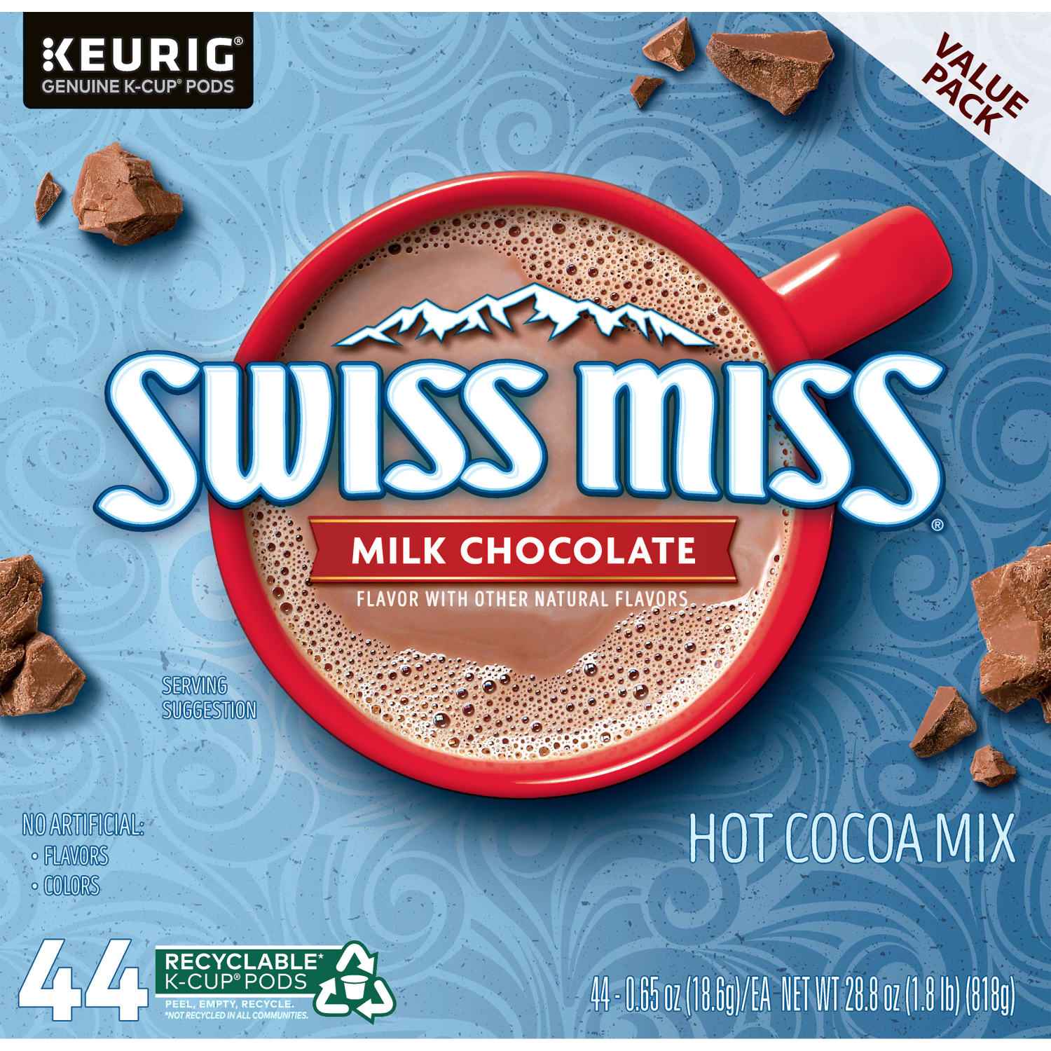 Swiss Miss Milk Hot Cocoa K-Cup Pods, 0.65 Oz, Pack Of 44 Pods - Image 4