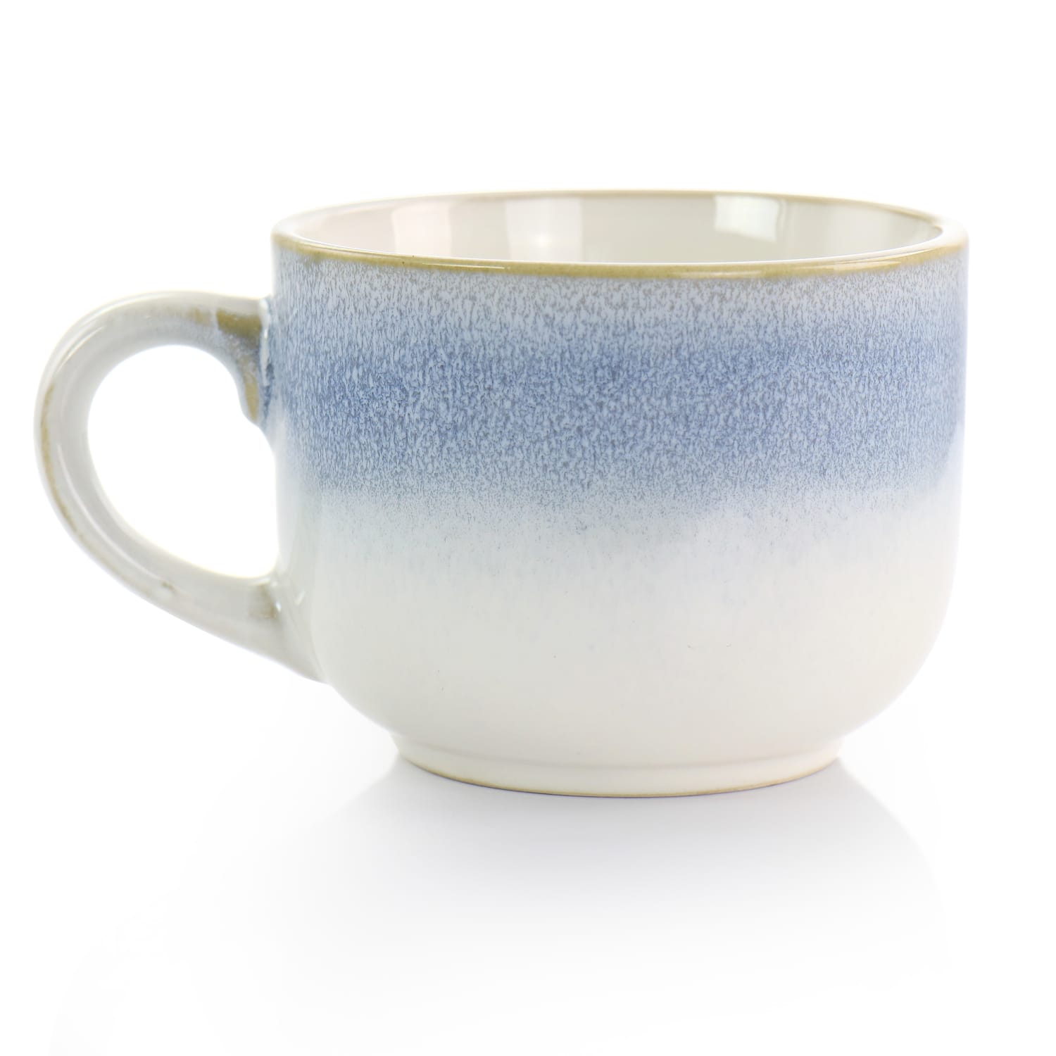 Martha Stewart 6-Piece Stoneware Latte Mug Set, 24 Oz, Blue - Image 3