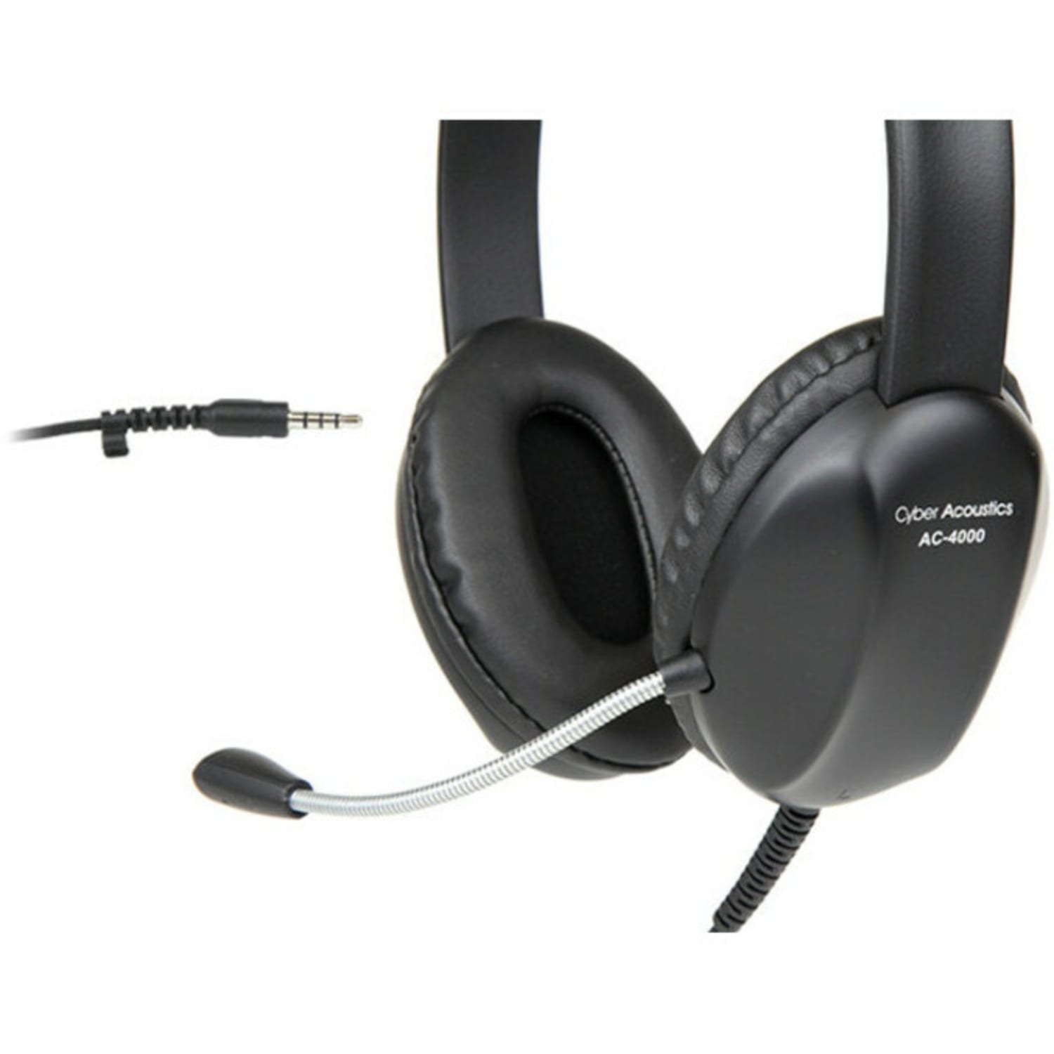 Cyber Acoustics AC-4000 Headset - Stereo - Mini-phone (3.5mm) - Wired - Over-the-head - Binaural - Image 3