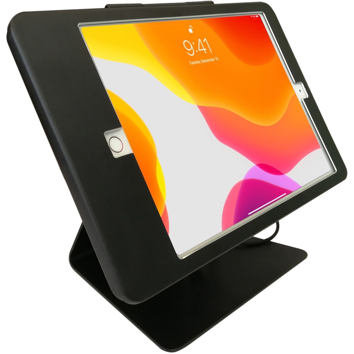 CTA Digital Desktop Anti-Theft Stand for iPad Air 3 (2019), iPad Pro 10.5 and 10.2-inch iPad (7th/ 8th/ 9th Gen) Black - Up to 10.50in Screen Support - Desktop, Countertop, Table - Aluminum - Black - Image 4