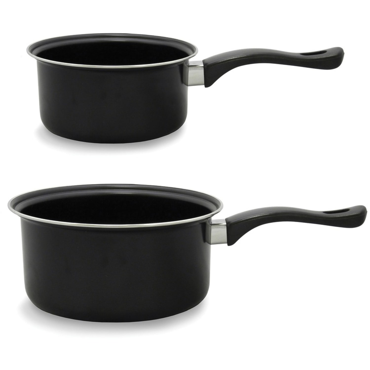 Brentwood BSP-1620 1.5qt and 3qt Non-Stick Saucepan Set, Black - 2 Pieces - Cooking, Sauce - Dishwasher Safe - BSP1620 - Image 6