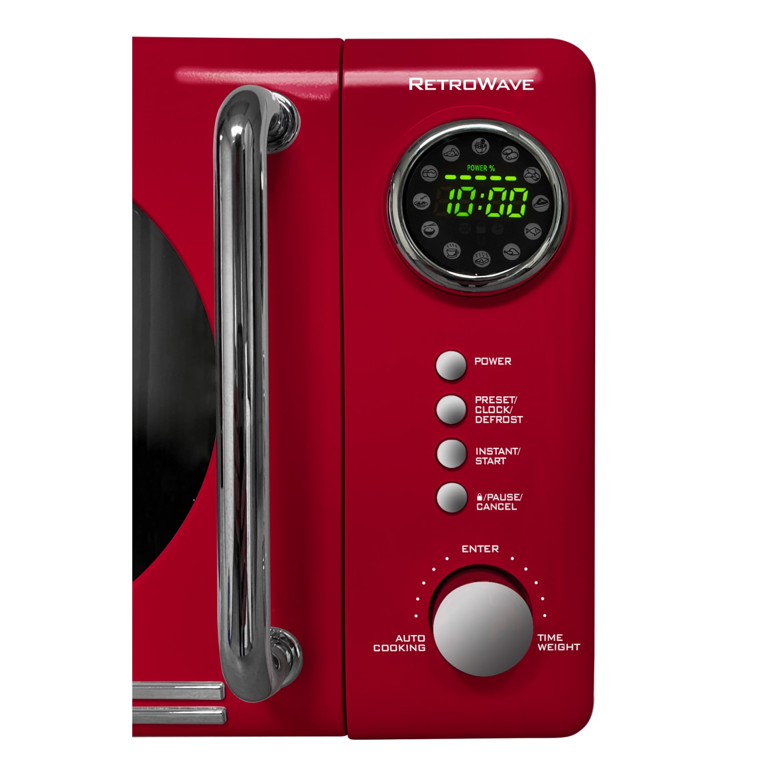 Nostalgia NRMO7RD6A Retro Microwave, 0.7 Cu. Ft., Red - Image 3