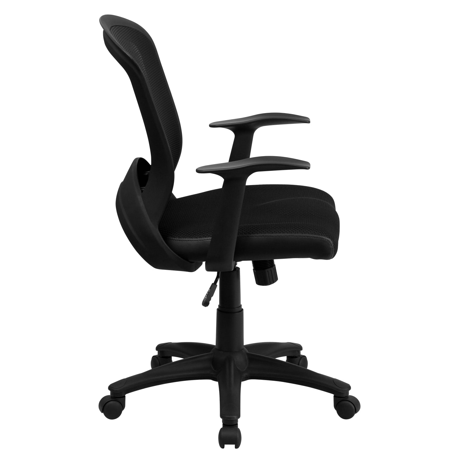 Flash Furniture Mesh Mid-Back Swivel Task Chair With Padded Seat, Black - Image 11