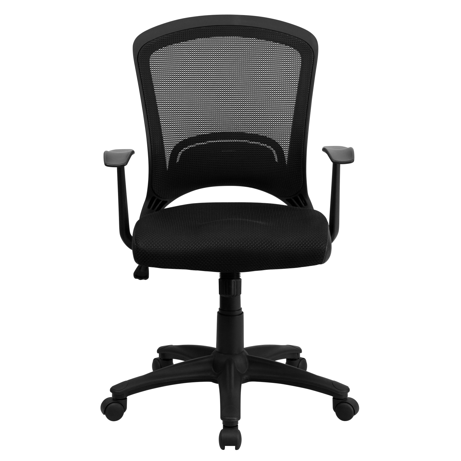 Flash Furniture Mesh Mid-Back Swivel Task Chair With Padded Seat, Black - Image 12