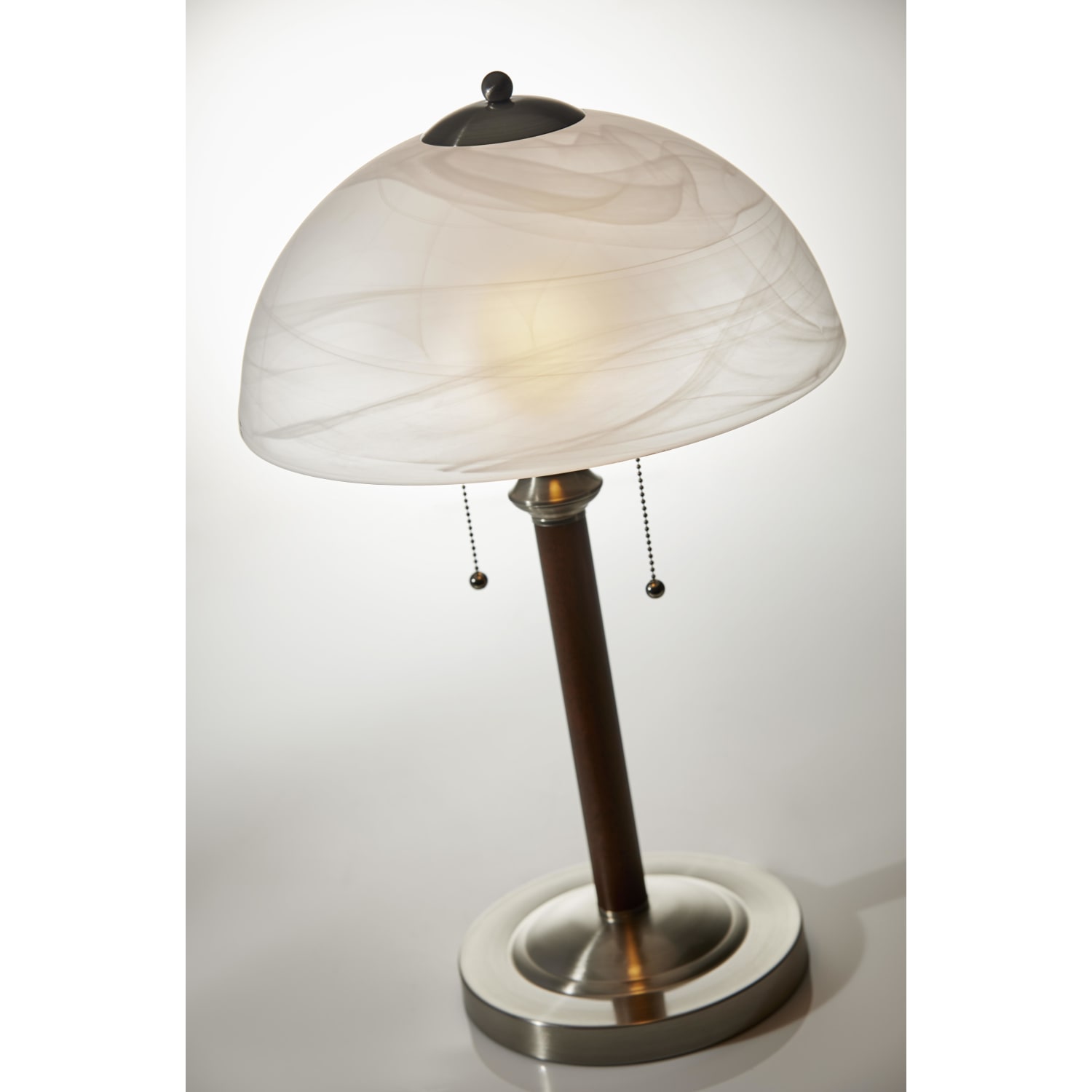 Adesso Lexington Table Lamp, Satin Steel/Frosted - Image 4