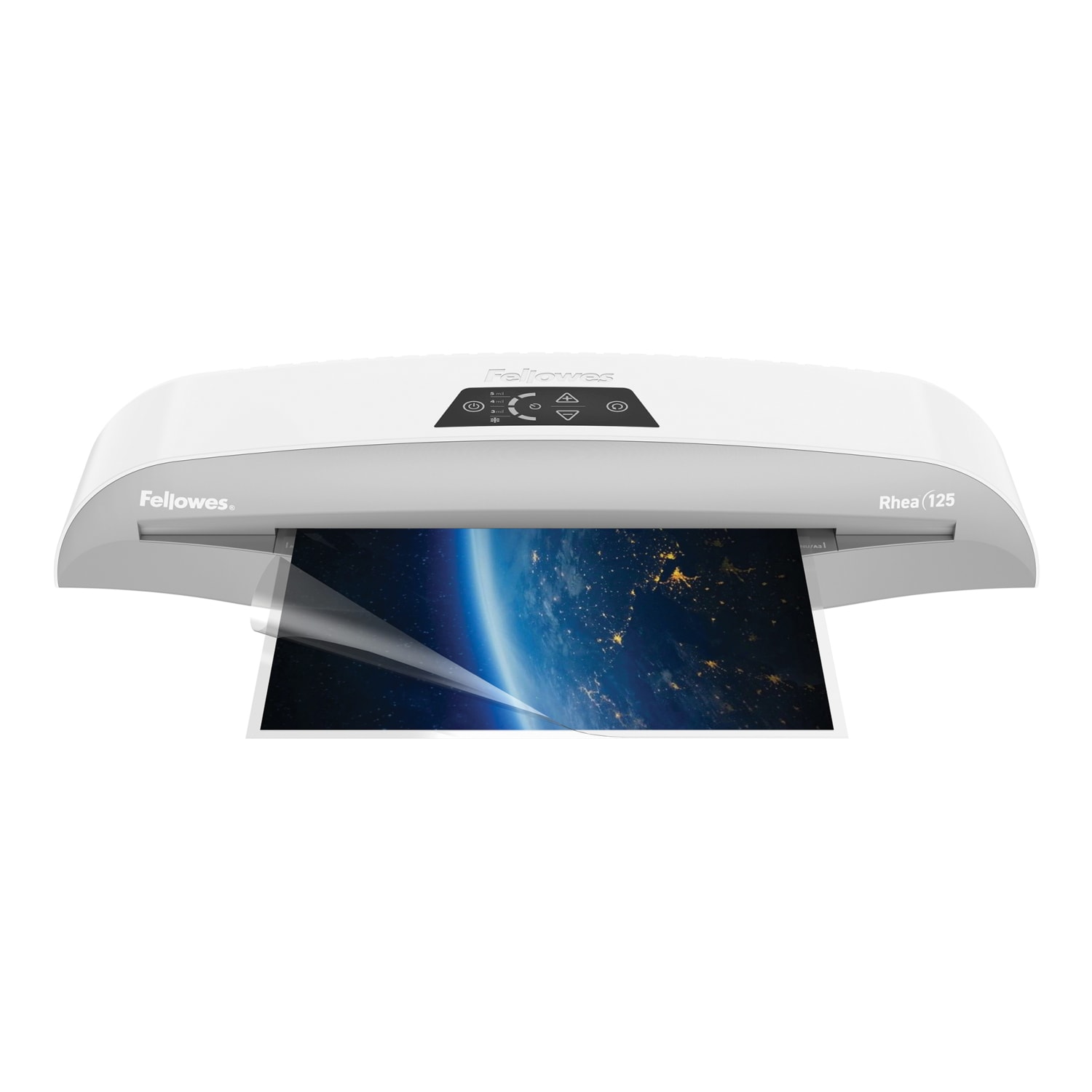 Fellowes Rhea Laminator With Pouch Starter Kit, 12.5in Width, White/Gray - Image 3