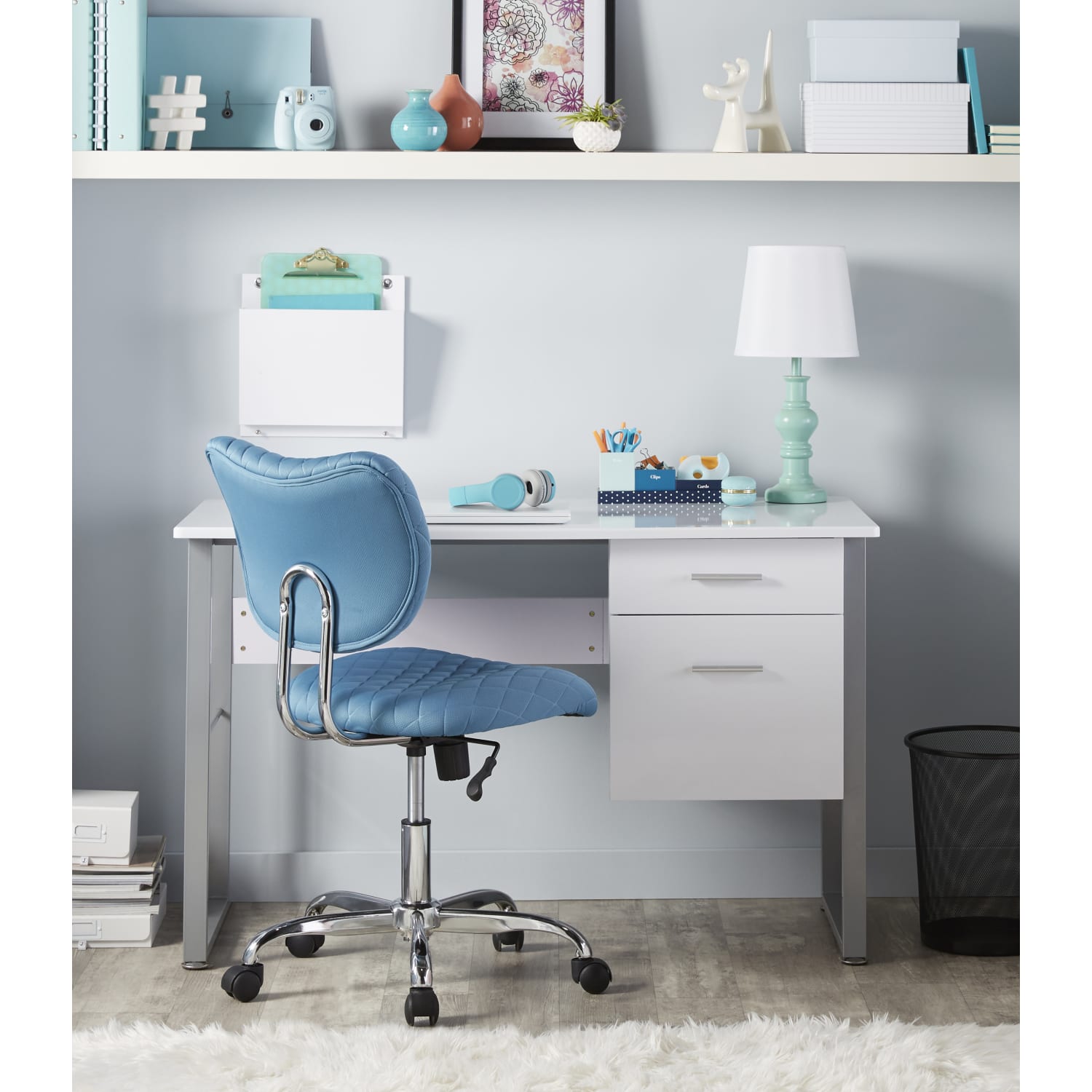 Realspace Halton 48inW Computer Desk, White - Image 6