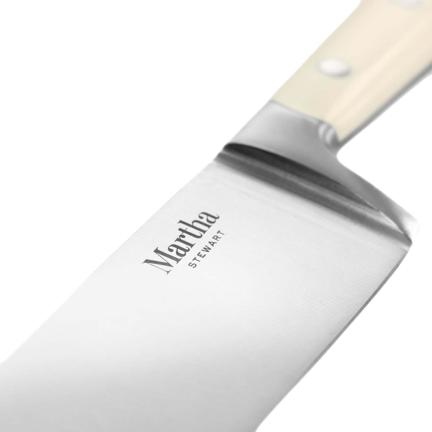 Martha Stewart Stainless-Steel Chef Knife, 8in Blade, Off-White - Image 6