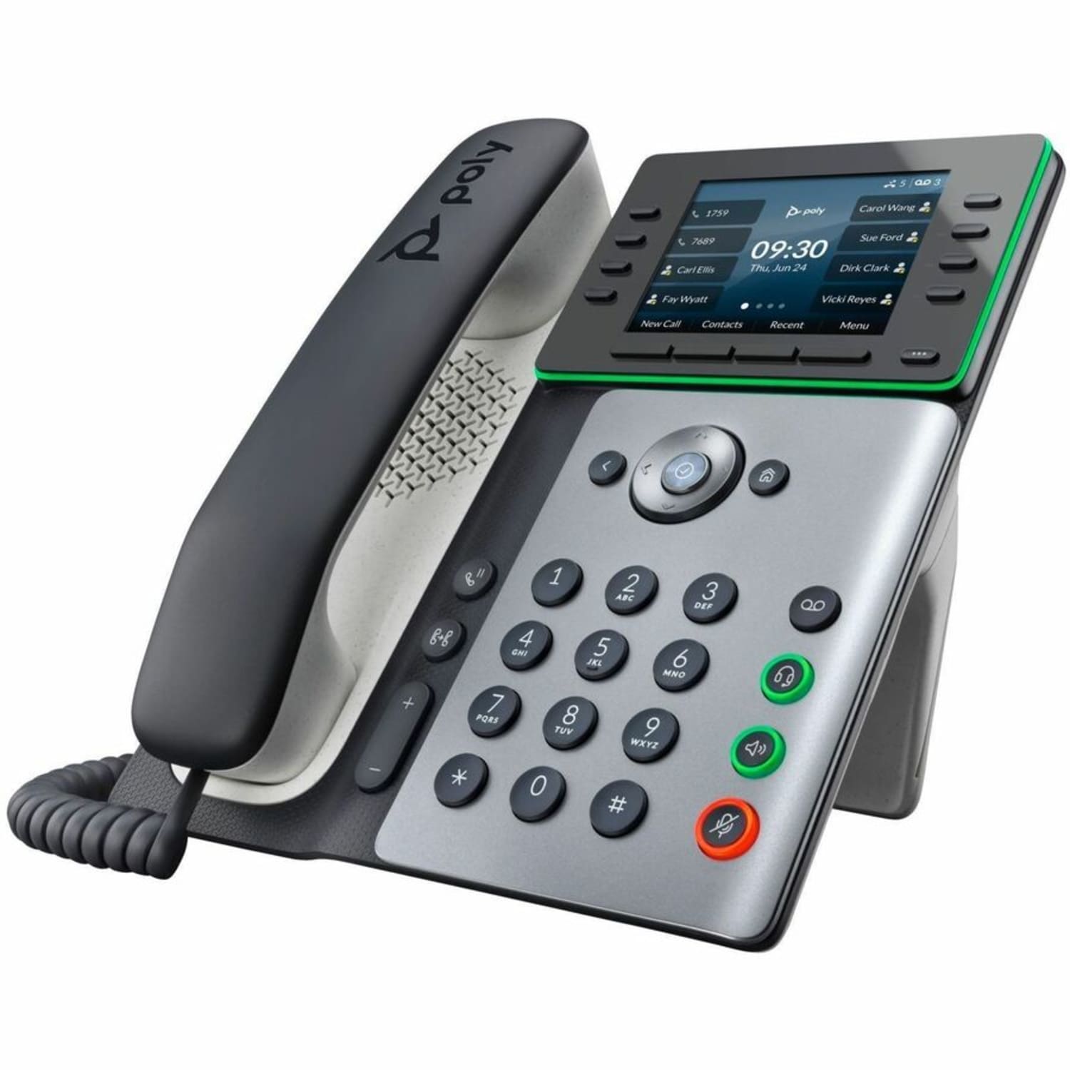 Poly Edge E300 IP Phone and PoE-enabled GSA/TAA - 32 x Total Line - VoIP - 3.5in LCD - 2 x Network (RJ-45) - PoE Ports - Image 6