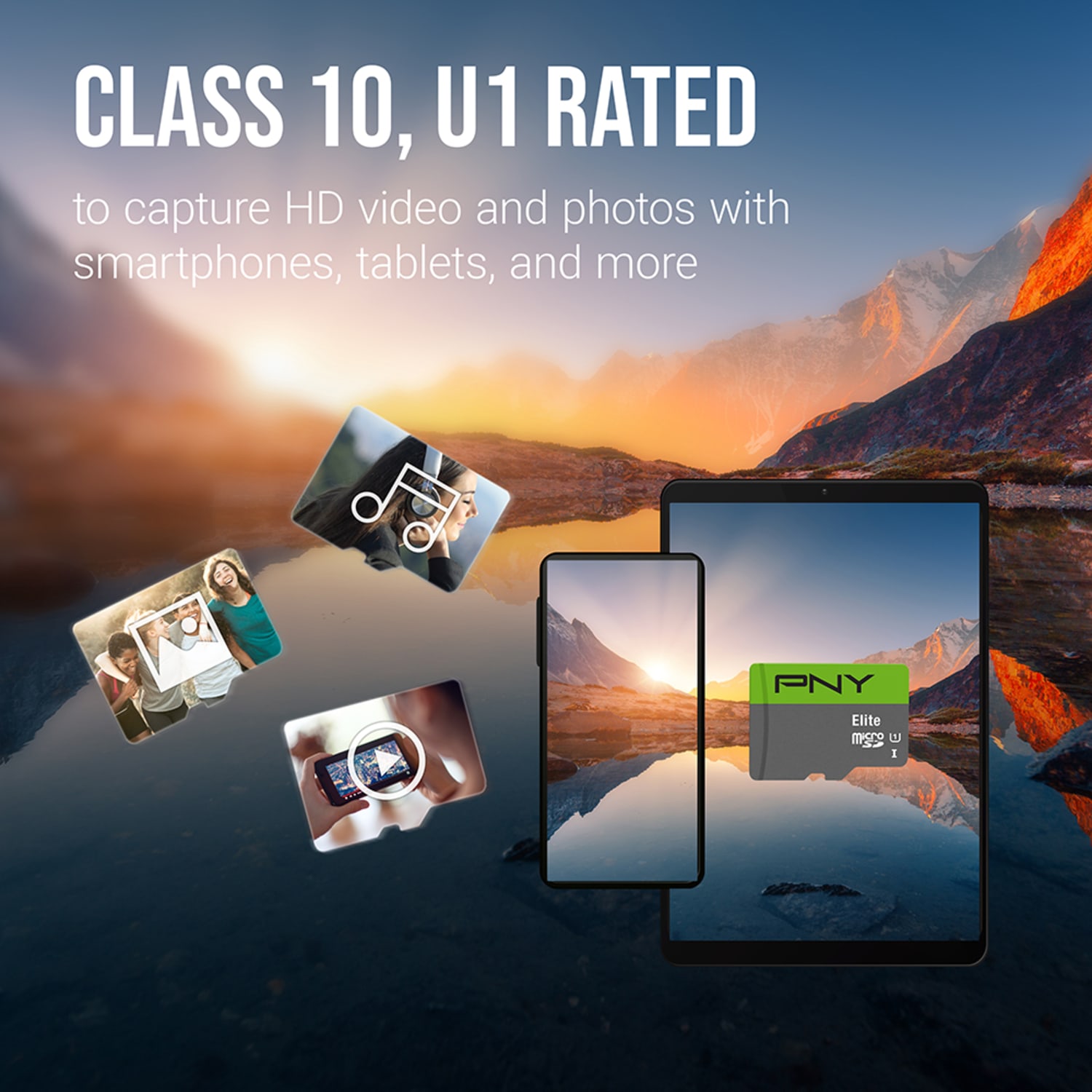 PNY Elite Class 10 U1 100 Mbps microSDXC Flash Memory Cards, 128GB, Pack Of 2 Memory Cards - Image 5