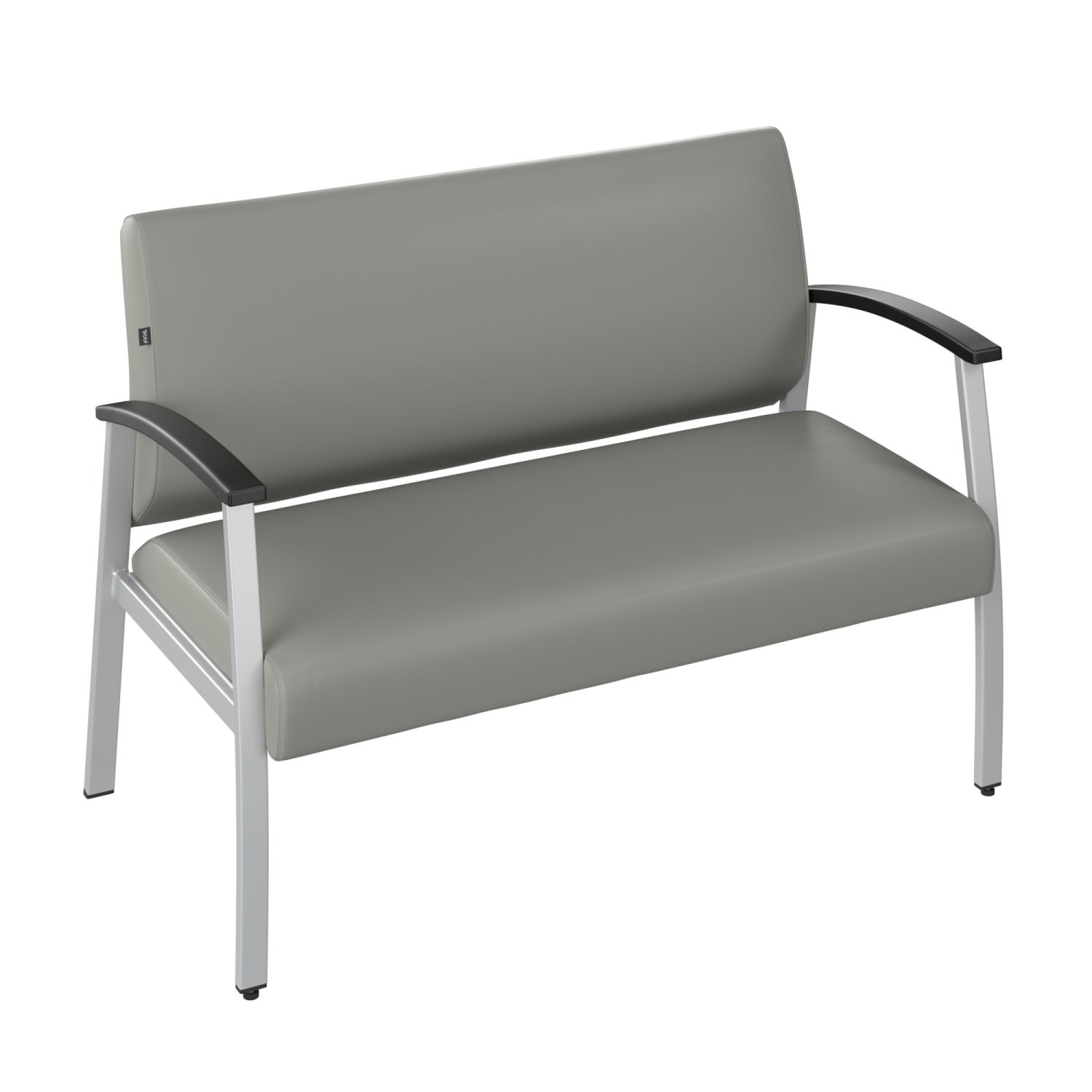 Bush Business Furniture Arrive Waiting Room Loveseat With Arms, Light Gray, Standard Delivery - Image 3