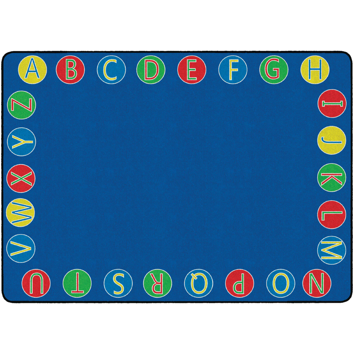 Flagship Carpets Alphabet Circles Rug, 6ft x 8ft 4in, Multicolor