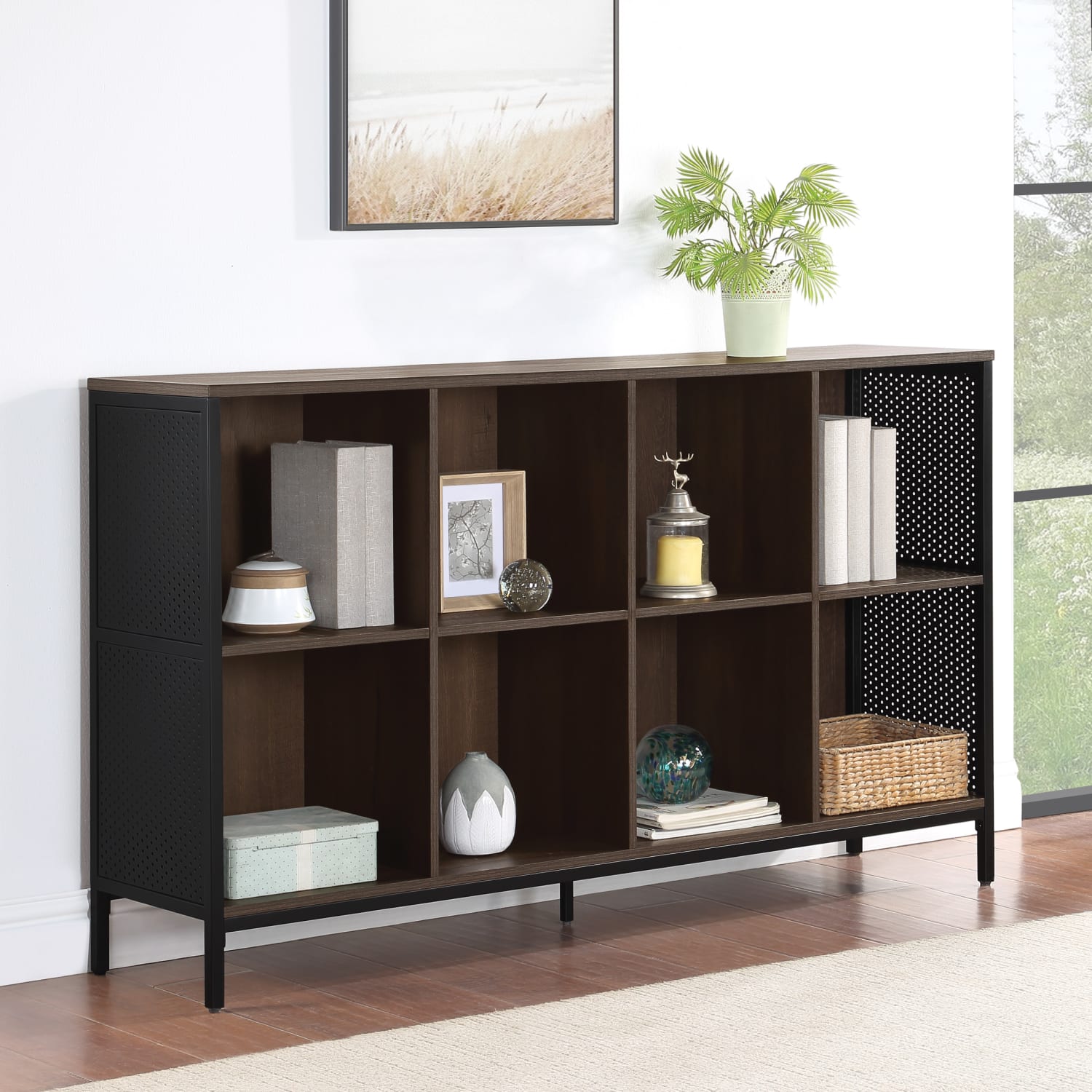 Office Star Ace 34inH 8-Cube Storage Bookcase, Ozark Ash - Image 4