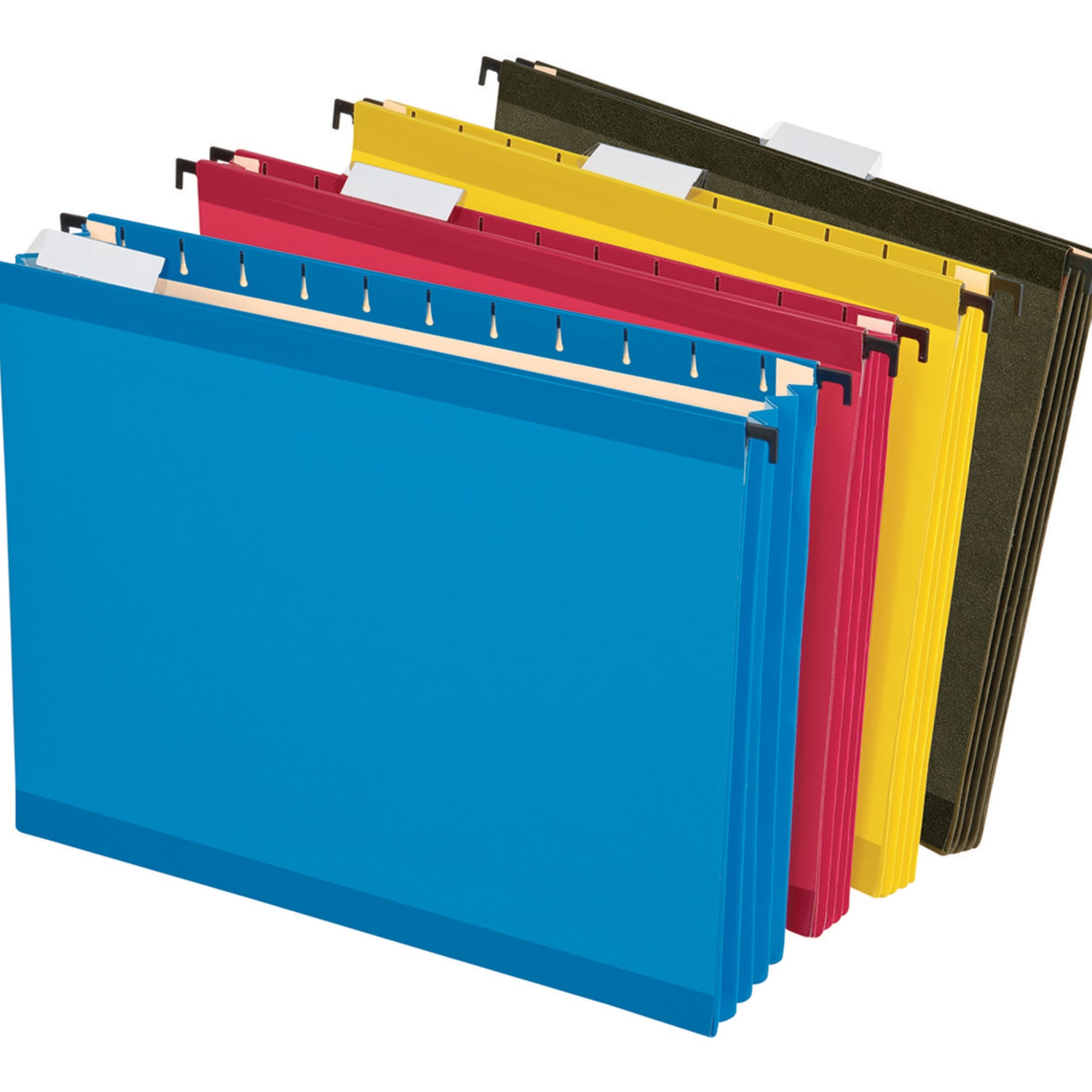 Pendaflex SureHook Hanging Pockets, 3 1/2in Expansion, 8 1/2in x 11in, Assorted Colors, Pack Of 4 Pockets