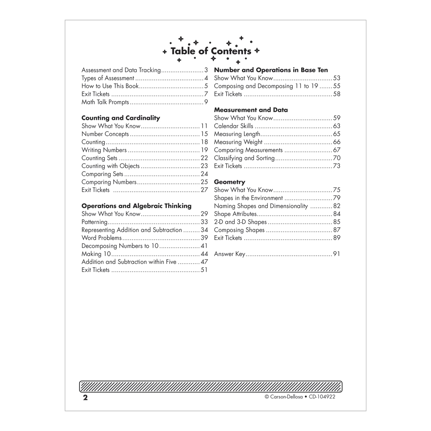 Carson-Dellosa Instant Assessments For Data Tracking Math Resource Book, Grade K - Image 3