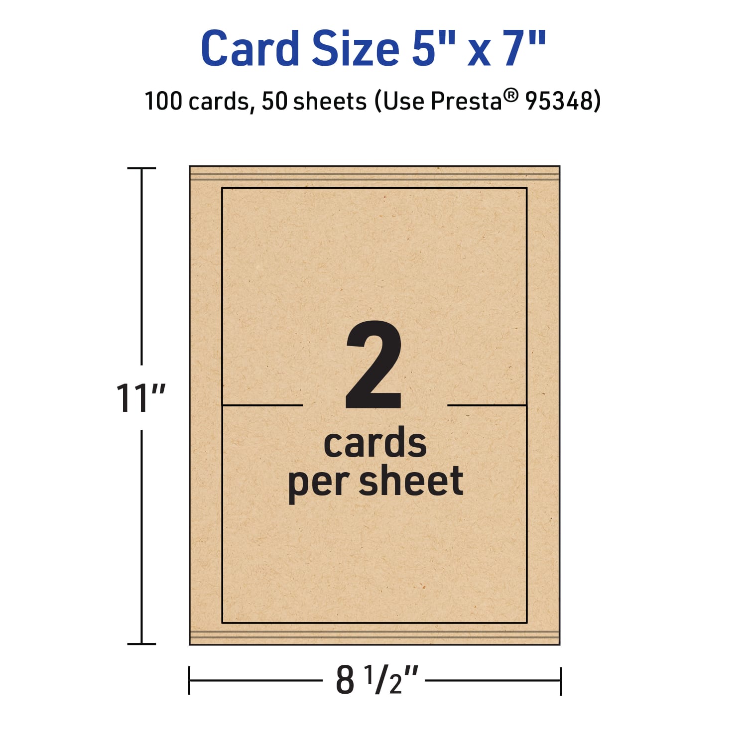 Avery Printable Invitation Cards With Sure Feed Technology, 5in x 7in Rectangle, Kraft Brown, Pack Of 100 - Image 6