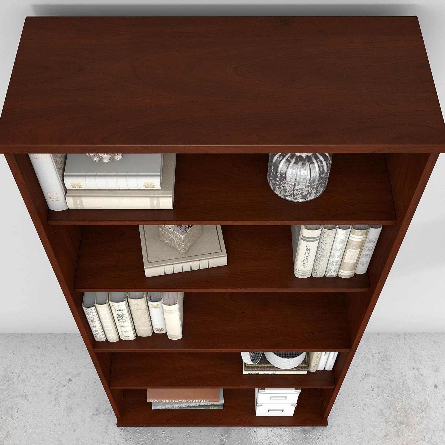 Bush Business Furniture Studio C 73inH 5-Shelf Bookcase, Hansen Cherry, Standard Delivery - Image 6