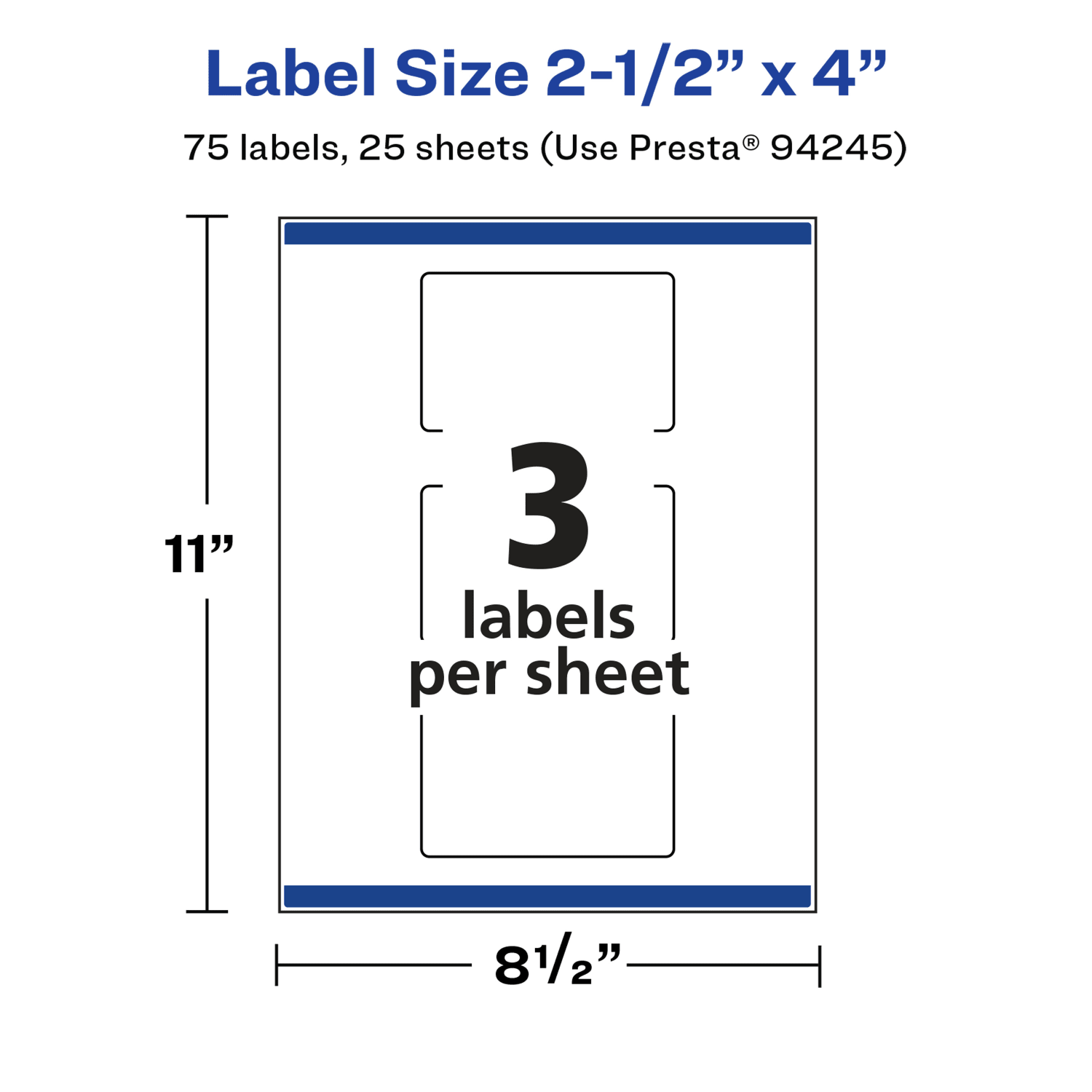 Avery Glossy Permanent Labels With Sure Feed, 94245-WGP25, Rectangle, 2-1/2in x 4in, White, Pack Of 75 - Image 6