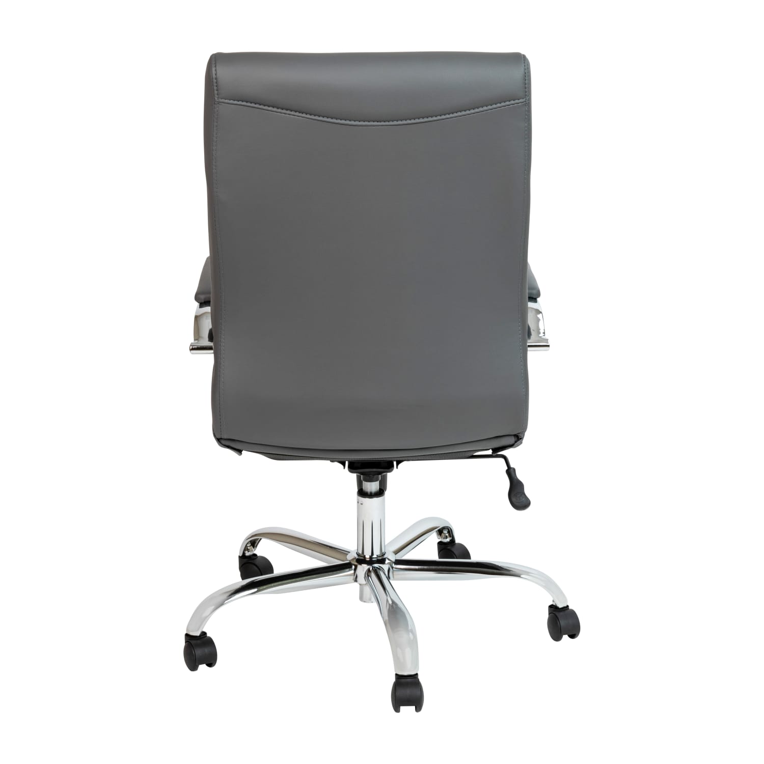 Flash Furniture LeatherSoft Faux Leather High-Back Office Chair, Gray/Chrome - Image 9