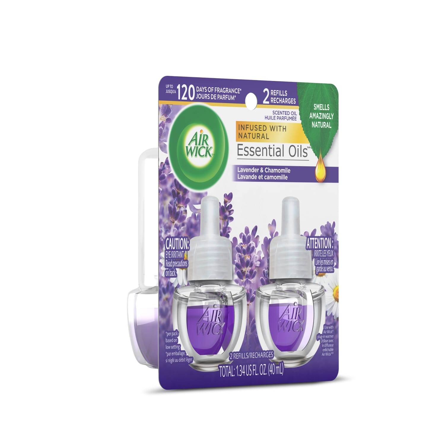 Air Wick Scented Oil Warmer Refills, 0.67 Oz, Lavender/Chamomile, 2 Refills Per Pack, Carton Of 6 Packs - Image 4