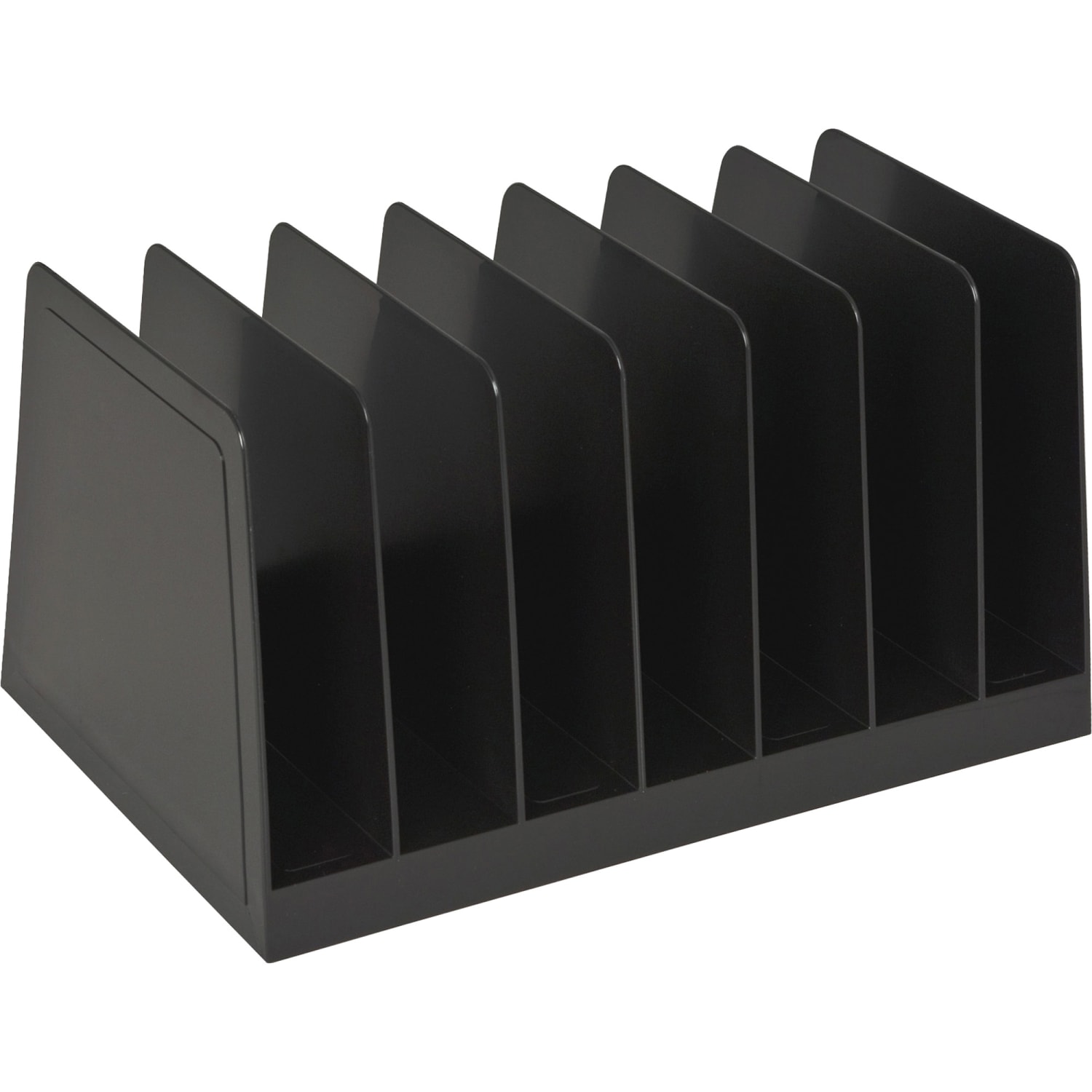Business Source Desk Step Sorter, 4.50inH x 8.75inW x 5.50inD, Desktop, 25% Recycled, Black, Plastic
