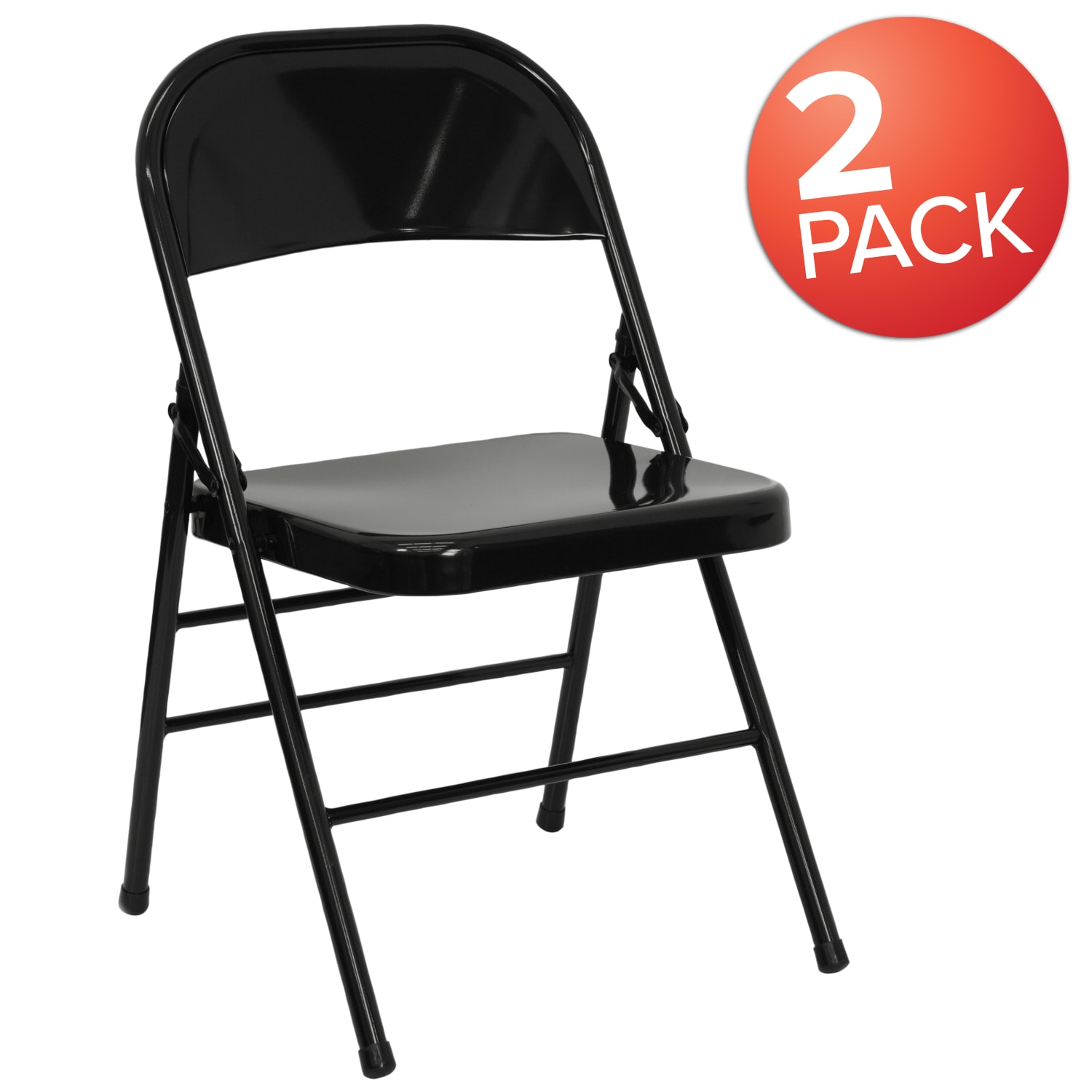 Flash Furniture HERCULES Series TripleBraced DoubleHinged Metal Folding Chairs Black Pack Of 2 Chairs PopularChairscom Flash Furniture HERCULES Series Triple Braced Double Hinged Metal Folding Chairs Black Pack Of 2 Chairs PopularChairscom