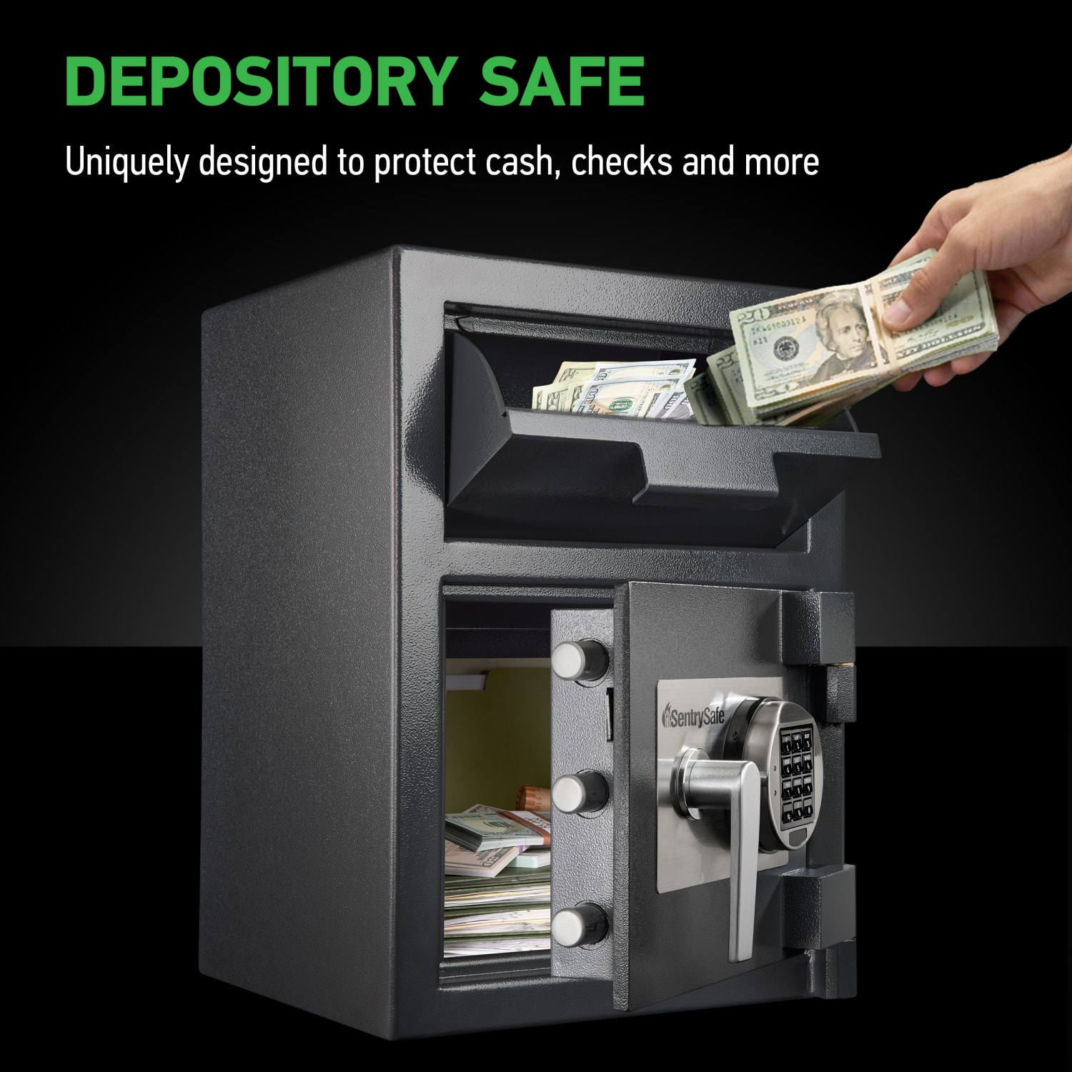 SentrySafe DH-074E Depository Safe, 0.94 Cubic Foot Capacity - Image 3