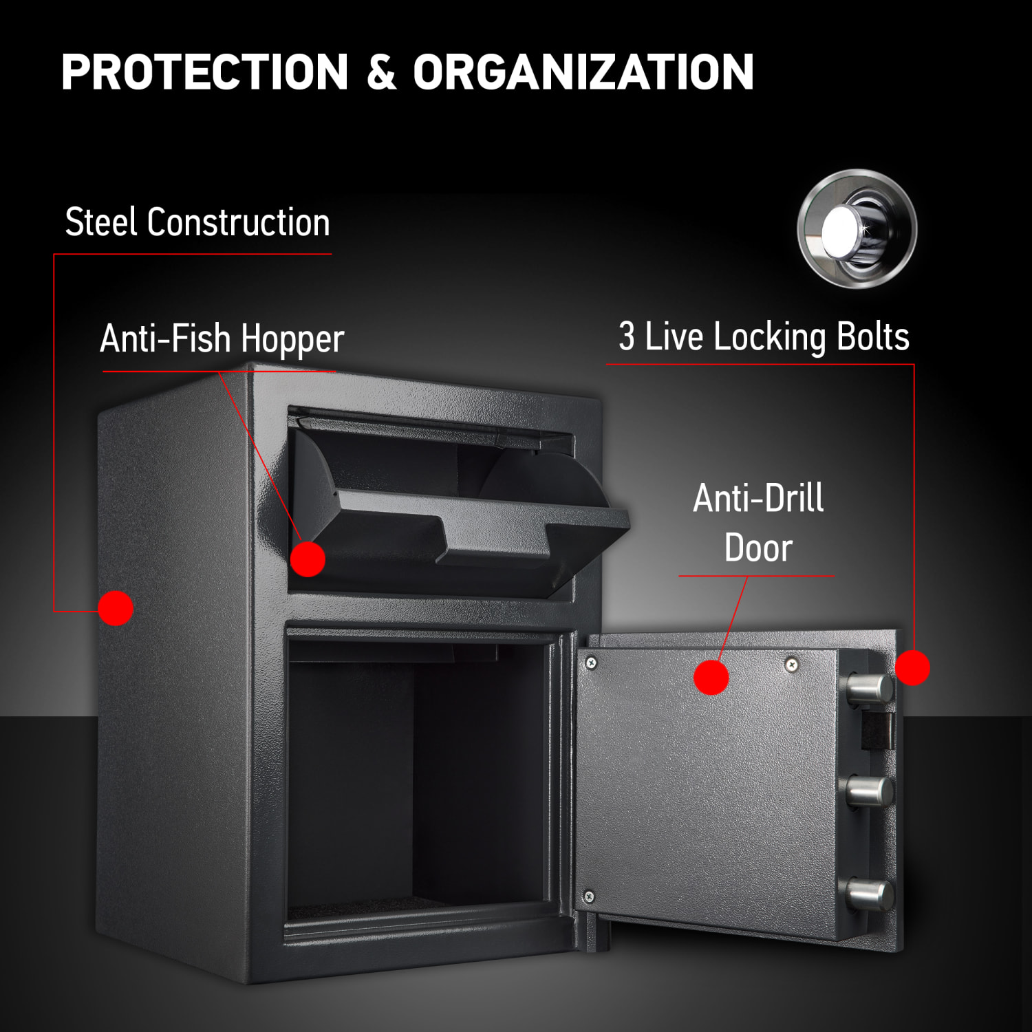 SentrySafe DH-074E Depository Safe, 0.94 Cubic Foot Capacity - Image 6