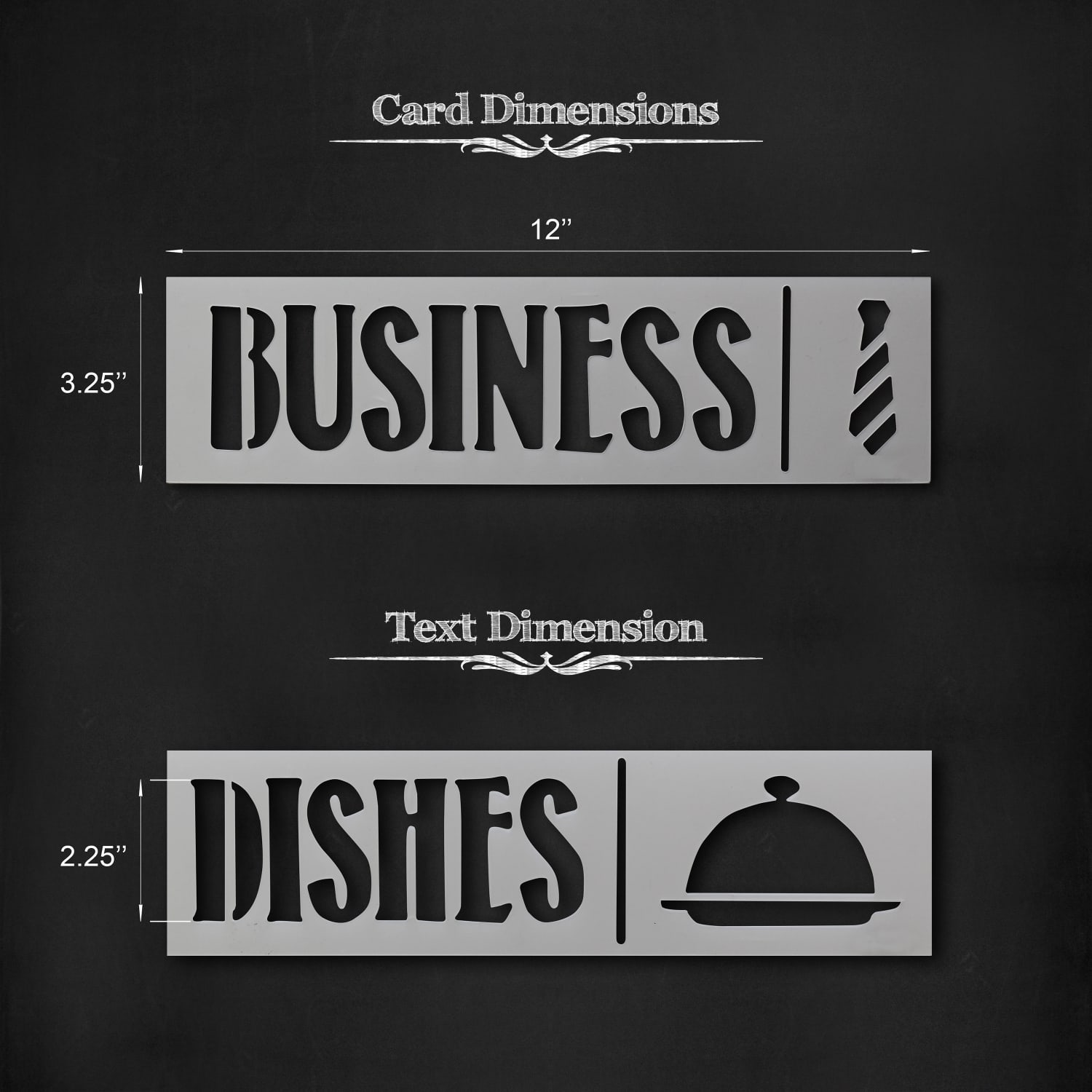 Flash Furniture Canterbury Reusable 40-Piece Restaurant Stencil Set, White - Image 5