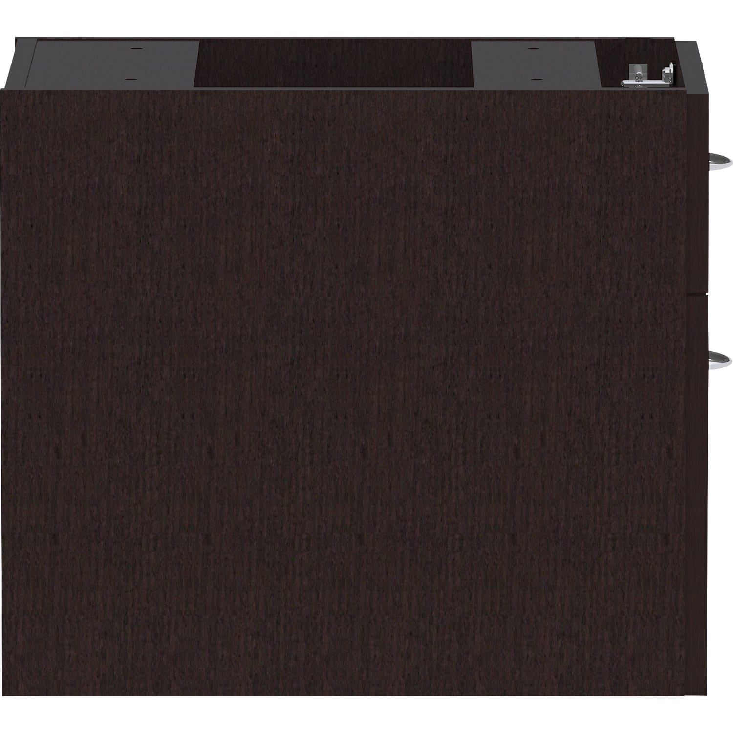 Lorell Essentials 22inD Vertical Pedestal File Cabinet With 1 Box Drawer And 1 File Drawer, Espresso - Image 4